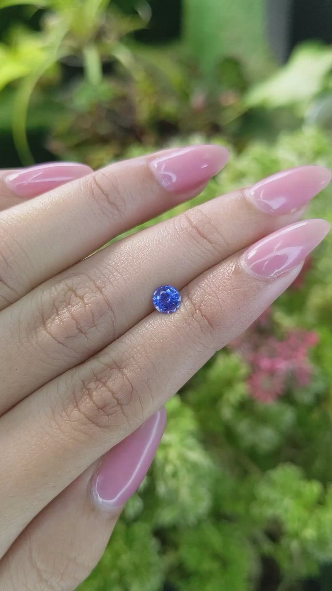 0.58 Ct. Blue Sapphire from Ceylon (Sri Lanka) Size Video