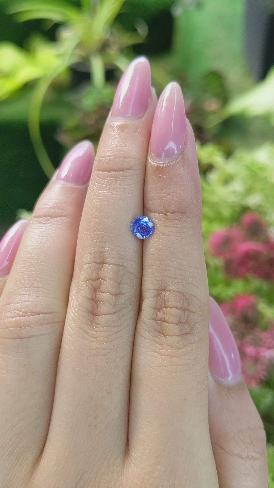 0.58 Ct. Blue Sapphire from Ceylon (Sri Lanka) Size Video