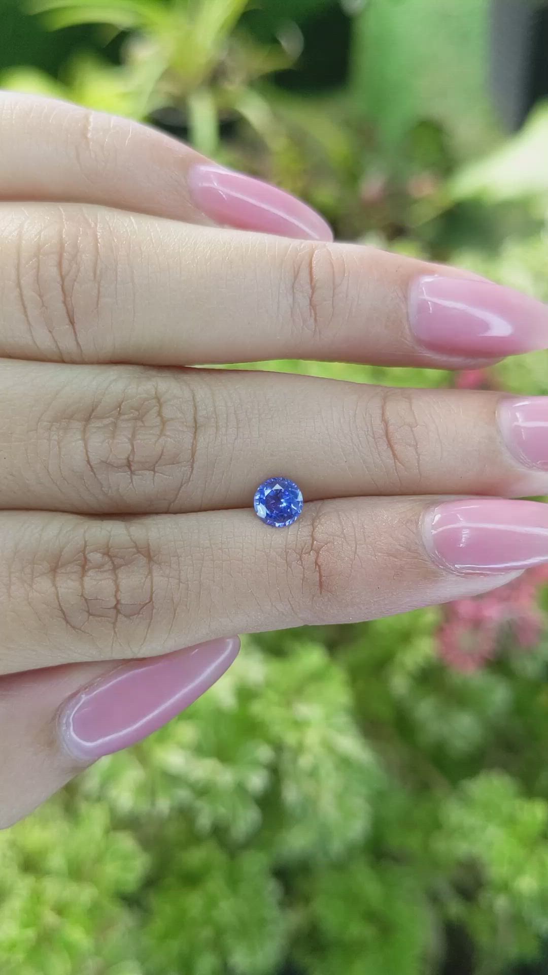 0.58 Ct. Blue Sapphire from Ceylon (Sri Lanka) Size Video
