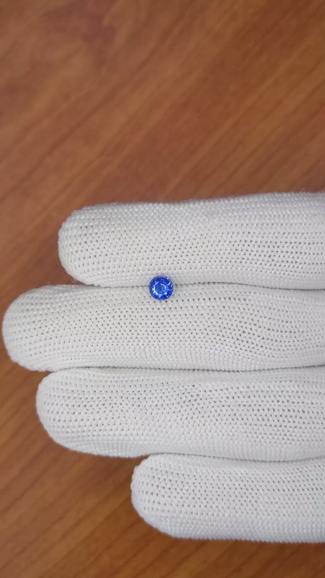 0.48 Ct. Blue Sapphire from Ceylon (Sri Lanka) Size Video