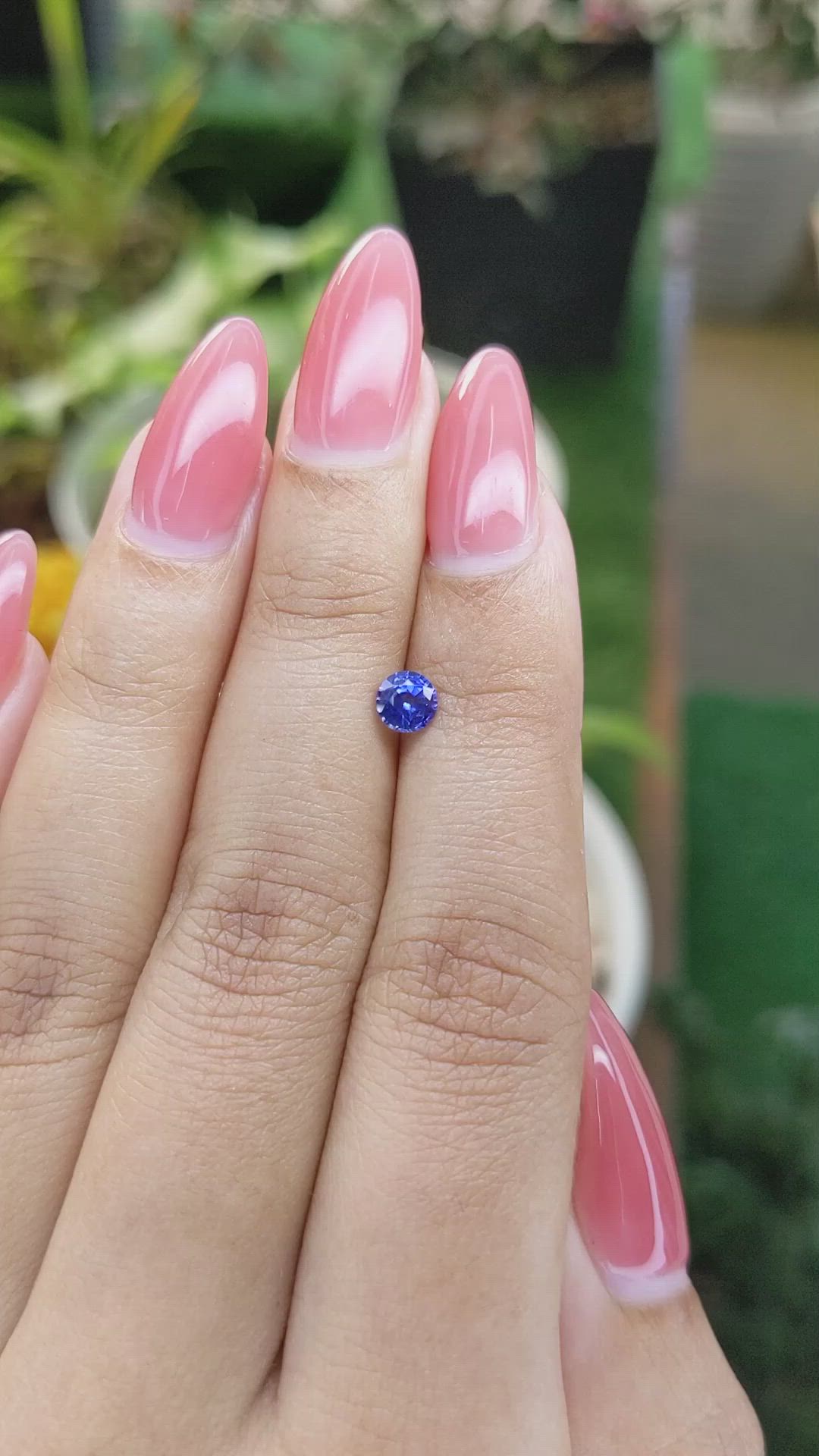 0.48 Ct. Blue Sapphire from Ceylon (Sri Lanka) Size Video