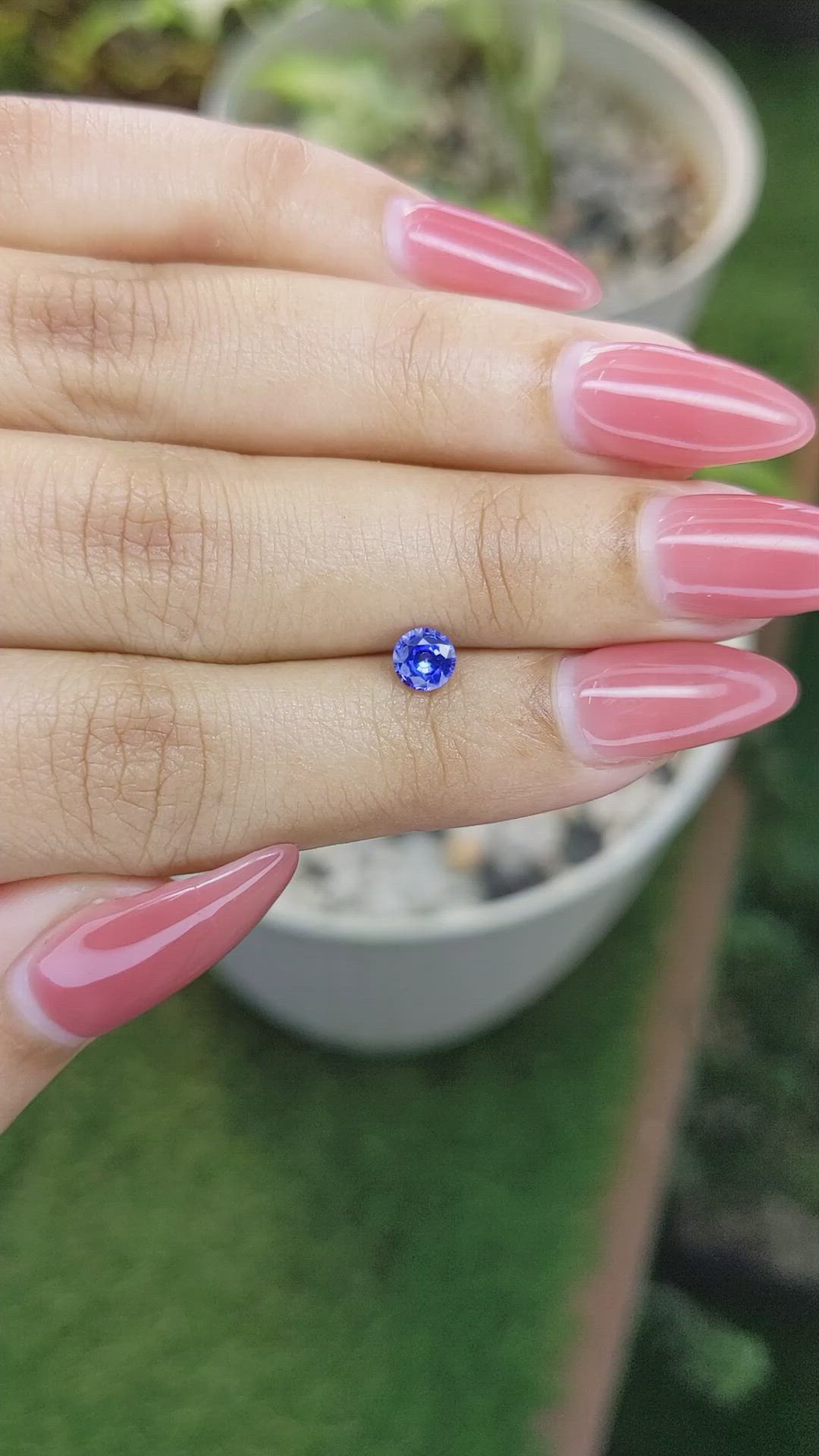 0.48 Ct. Blue Sapphire from Ceylon (Sri Lanka) Size Video