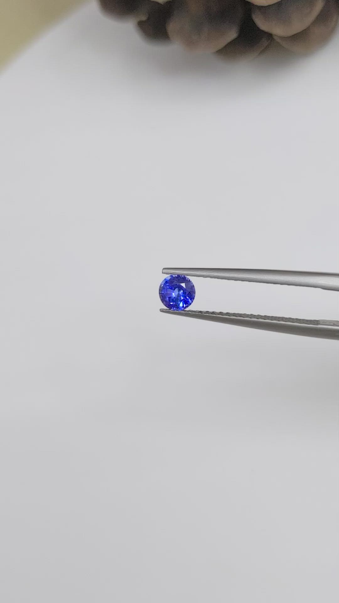 0.48 Ct. Blue Sapphire from Ceylon (Sri Lanka) Size Video