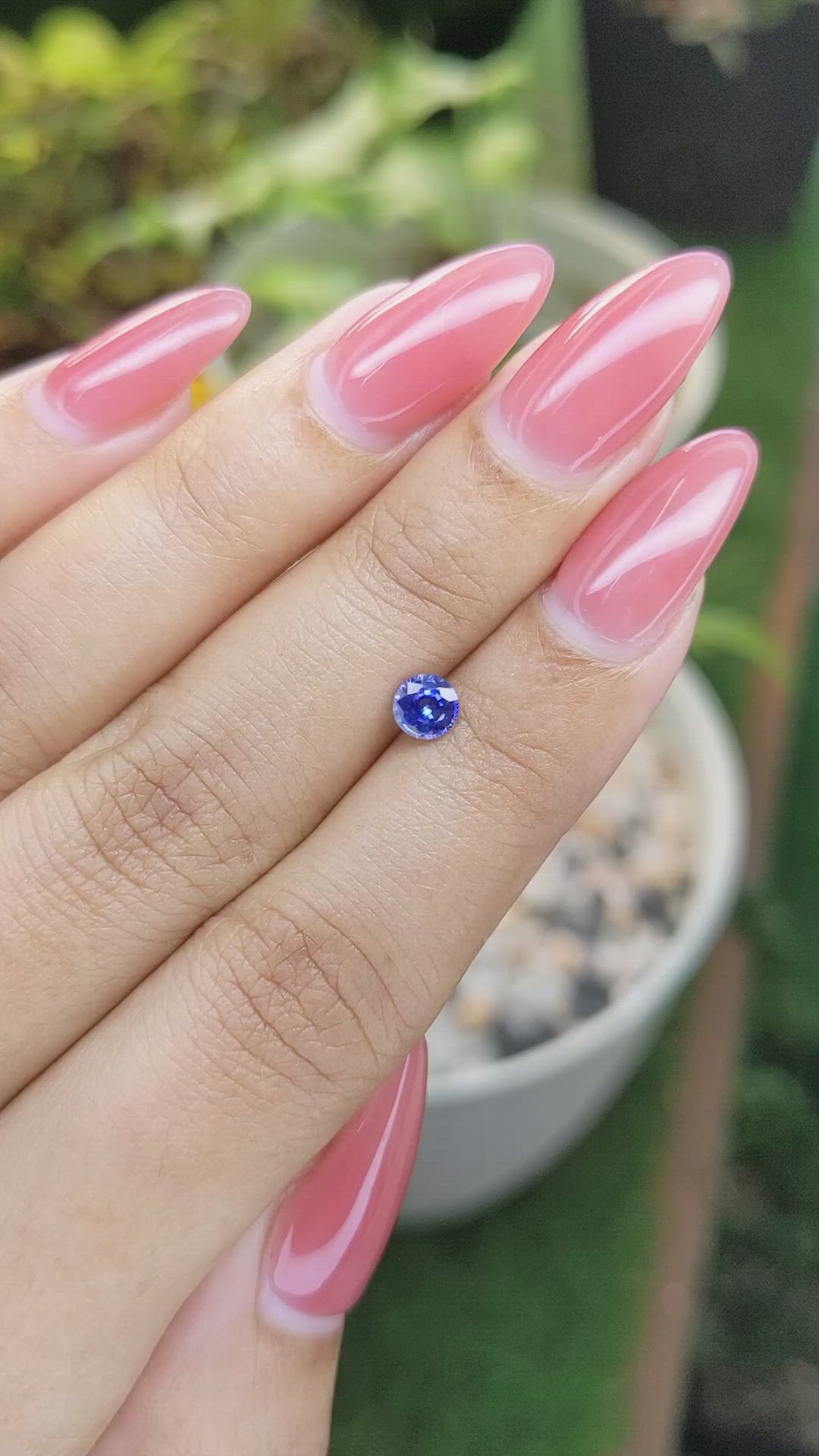 0.48 Ct. Blue Sapphire from Ceylon (Sri Lanka) Size Video