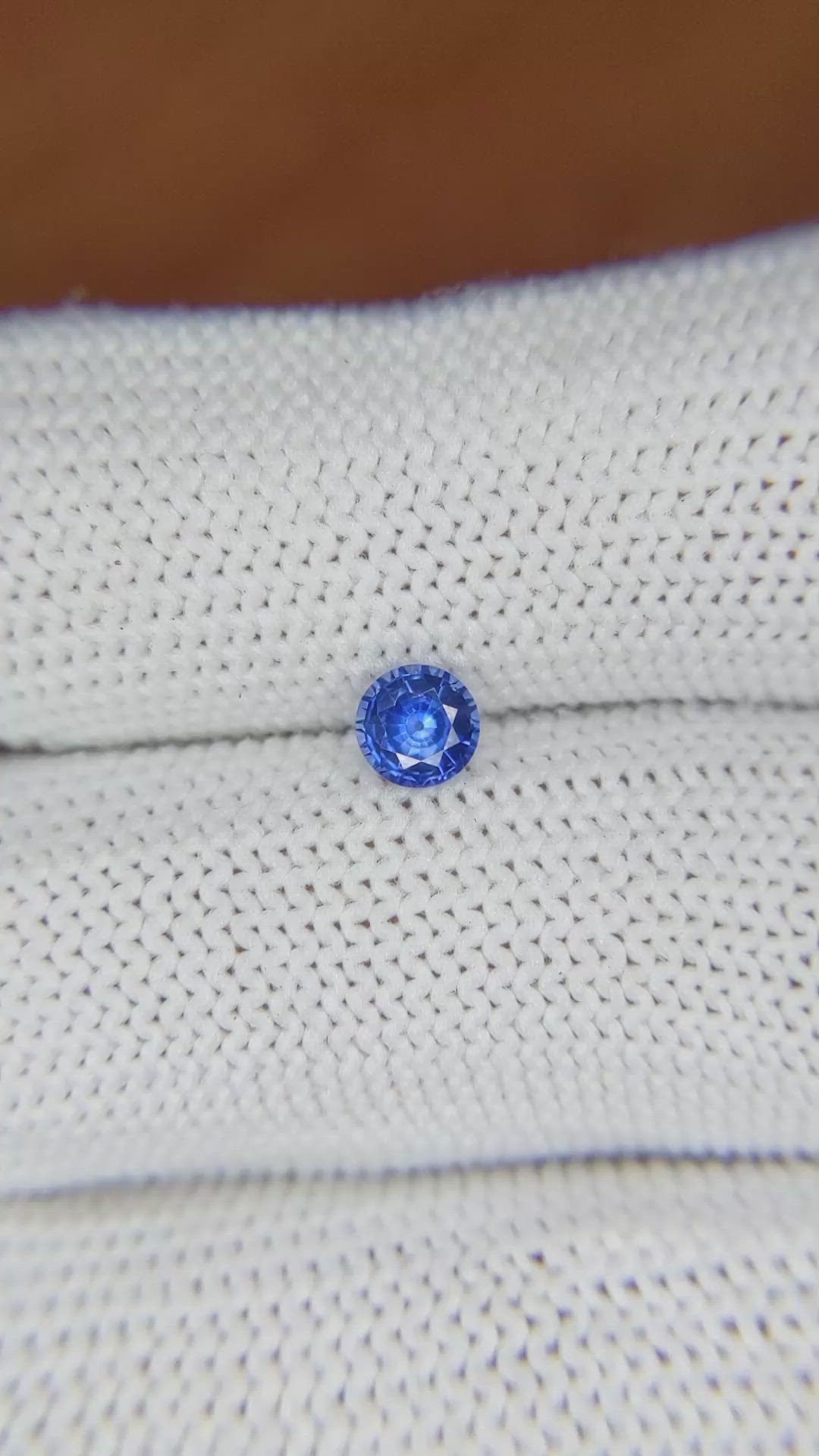 0.48 Ct. Blue Sapphire from Ceylon (Sri Lanka) Size Video