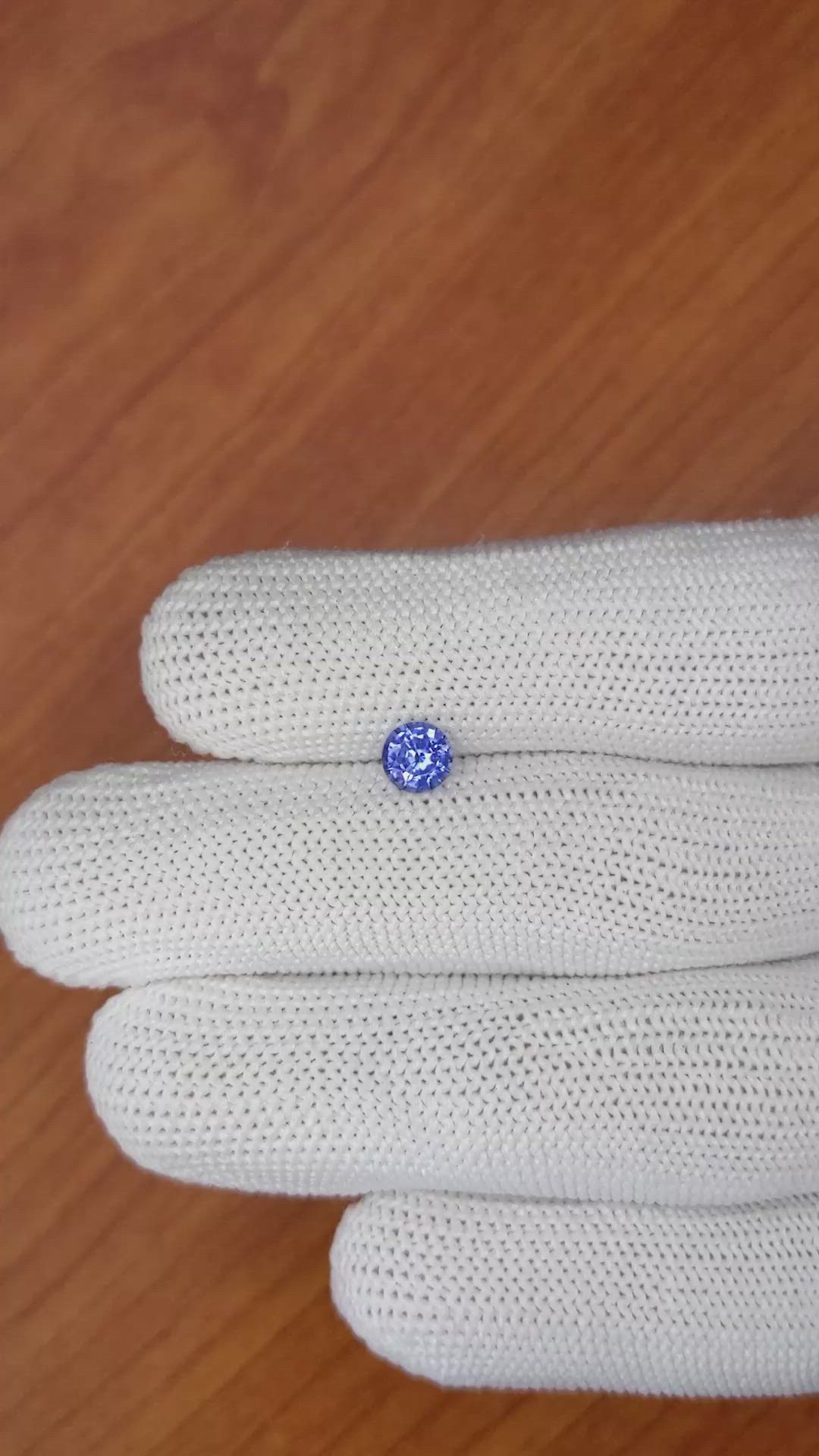 0.67 Ct. Blue Sapphire from Ceylon (Sri Lanka) Size Video