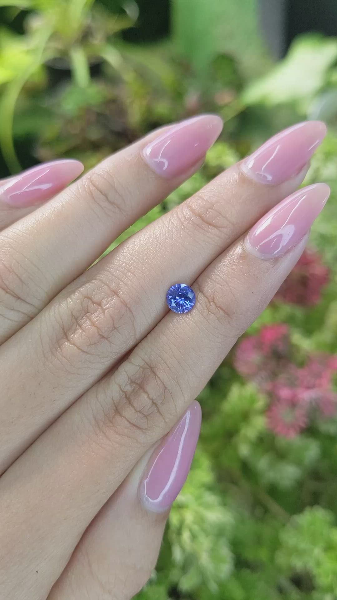 0.67 Ct. Blue Sapphire from Ceylon (Sri Lanka) Size Video