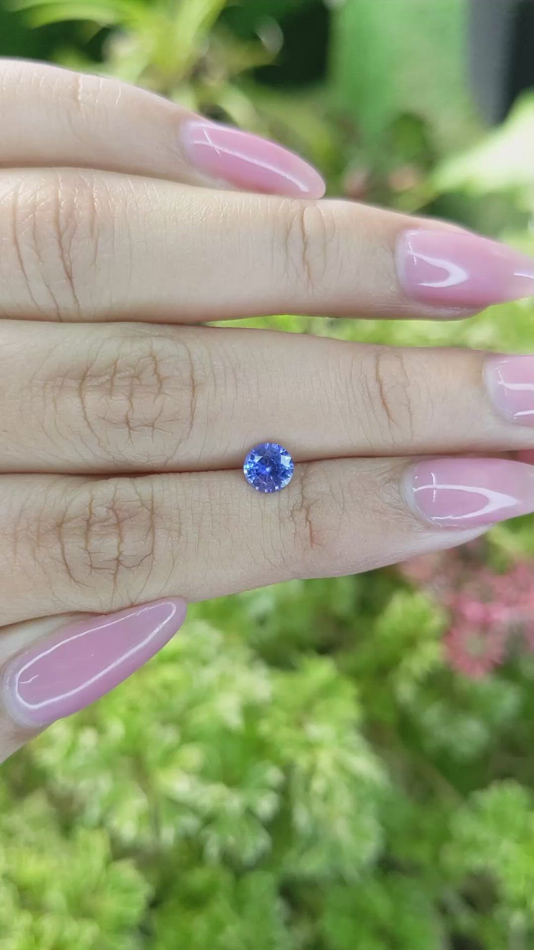 0.67 Ct. Blue Sapphire from Ceylon (Sri Lanka) Size Video