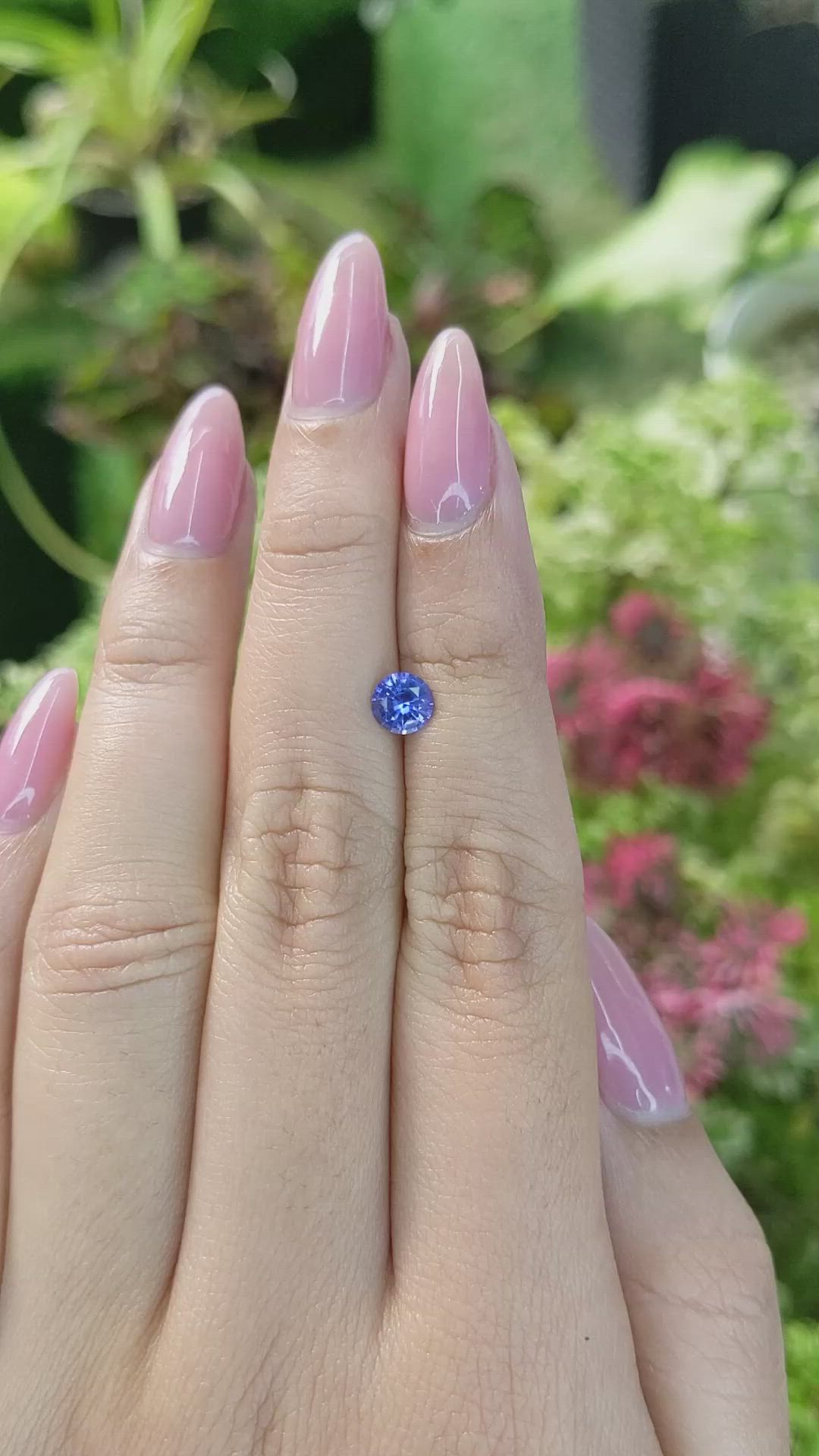0.67 Ct. Blue Sapphire from Ceylon (Sri Lanka) Size Video
