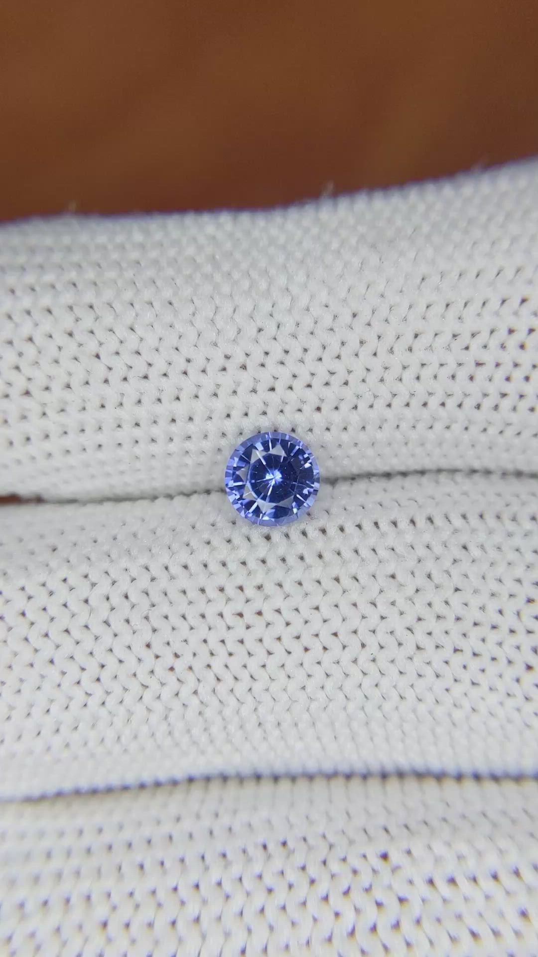 0.67 Ct. Blue Sapphire from Ceylon (Sri Lanka) Size Video