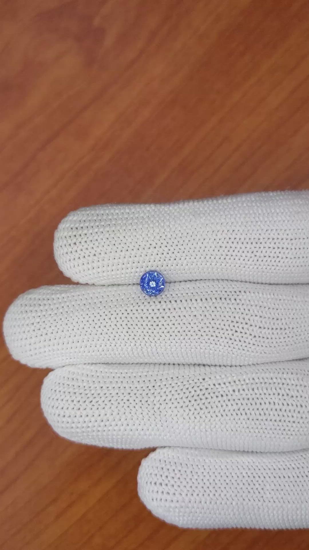 0.64 Ct. Blue Sapphire from Ceylon (Sri Lanka) Size Video