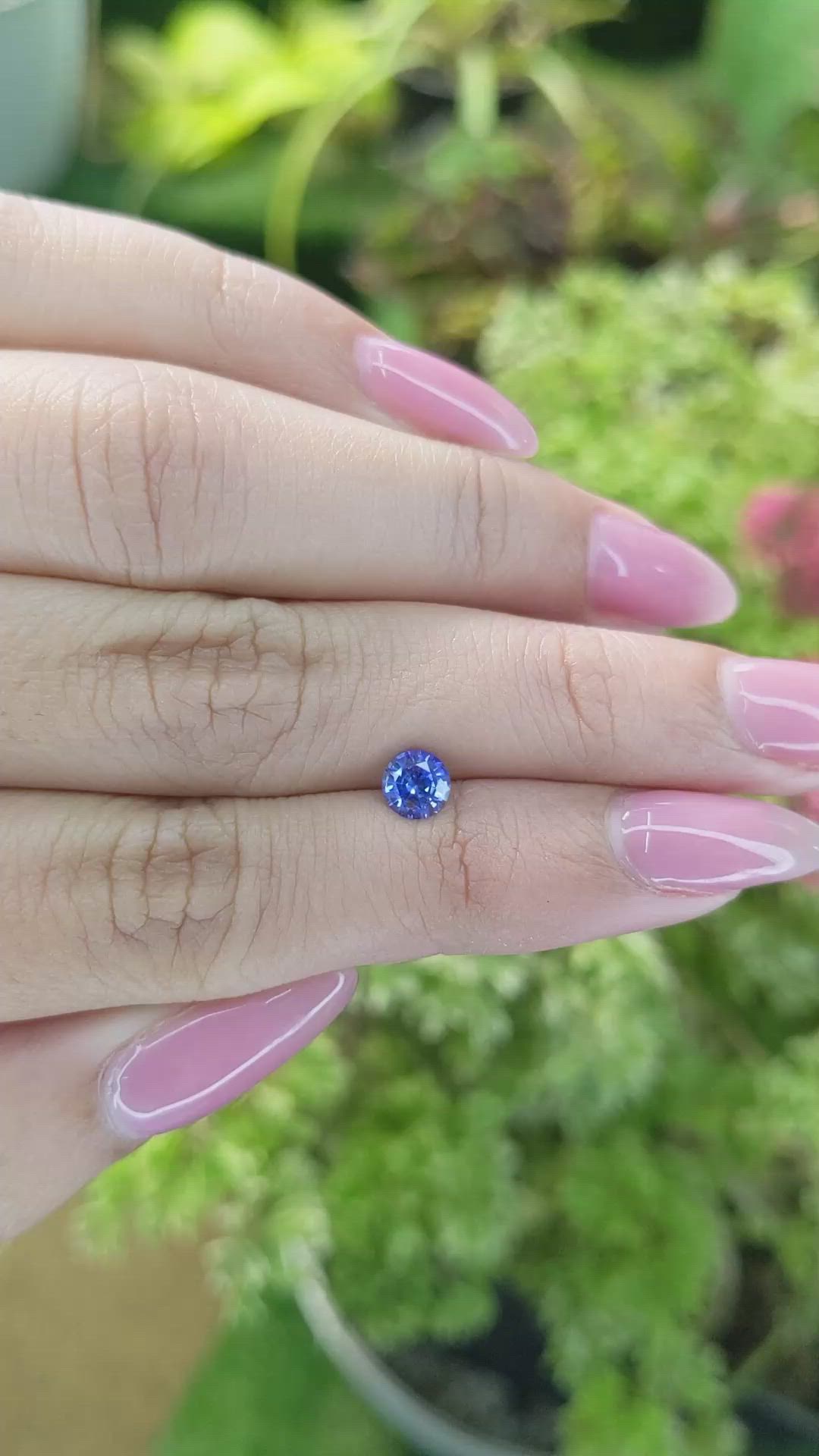 0.64 Ct. Blue Sapphire from Ceylon (Sri Lanka) Size Video