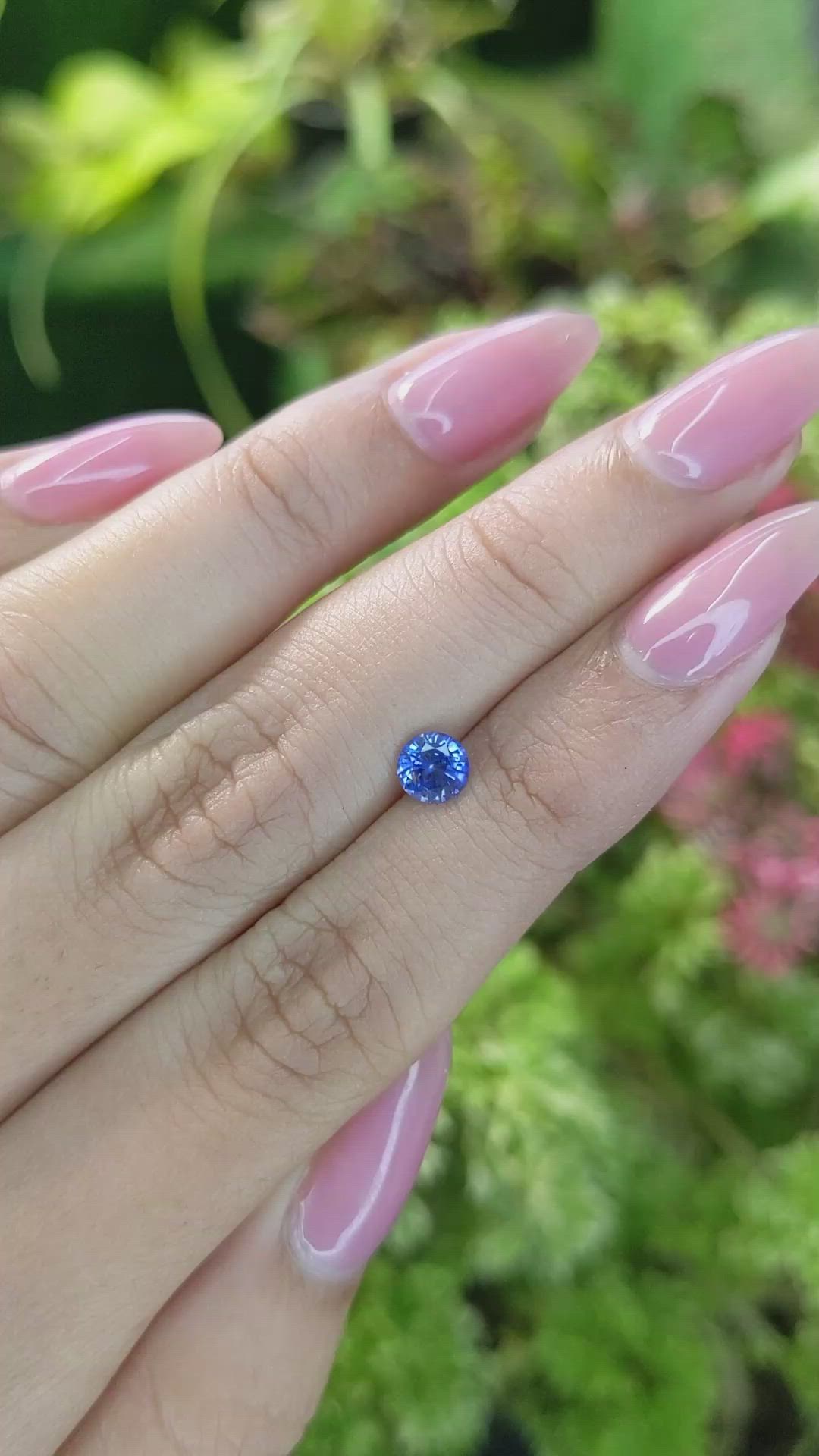 0.64 Ct. Blue Sapphire from Ceylon (Sri Lanka) Size Video
