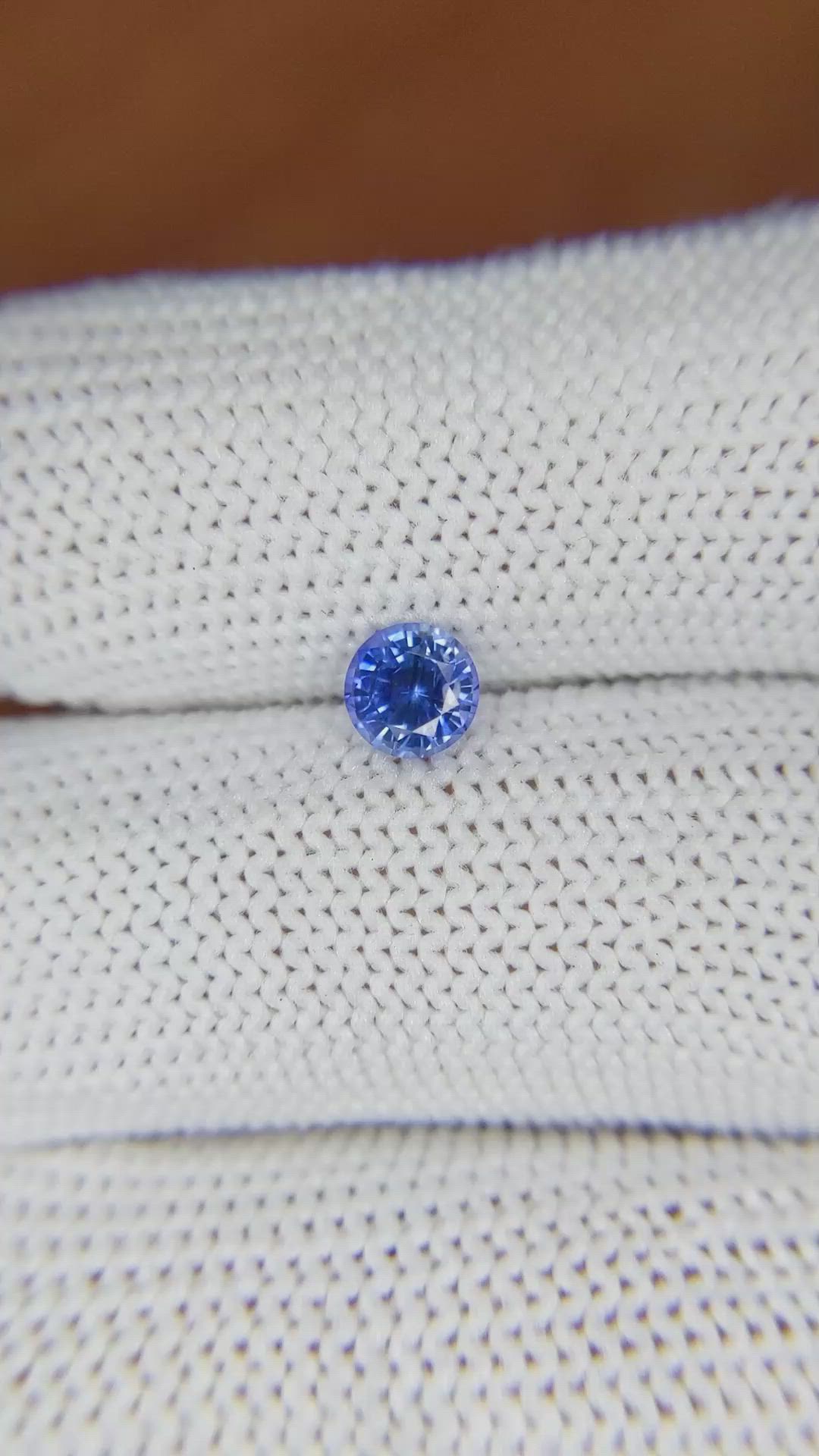 0.64 Ct. Blue Sapphire from Ceylon (Sri Lanka) Size Video
