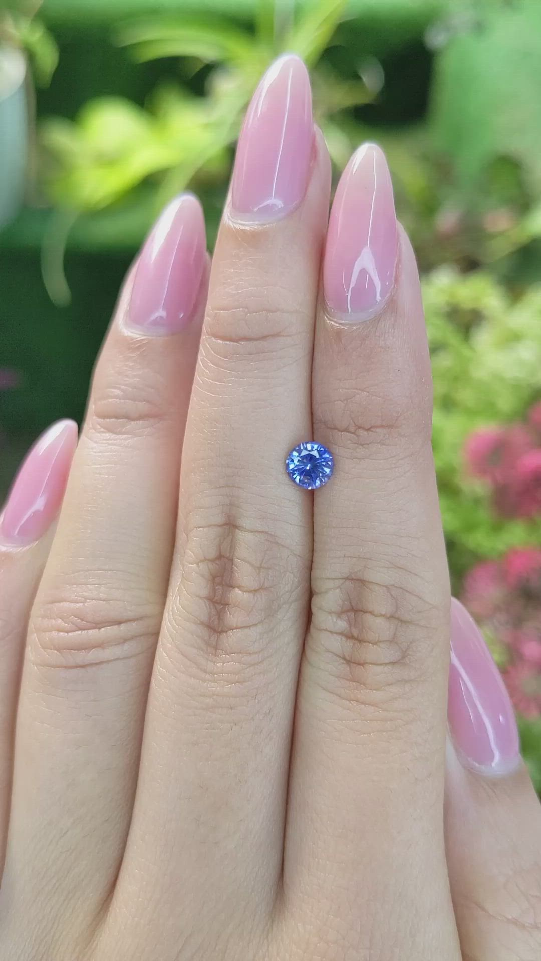 0.64 Ct. Blue Sapphire from Ceylon (Sri Lanka) Size Video