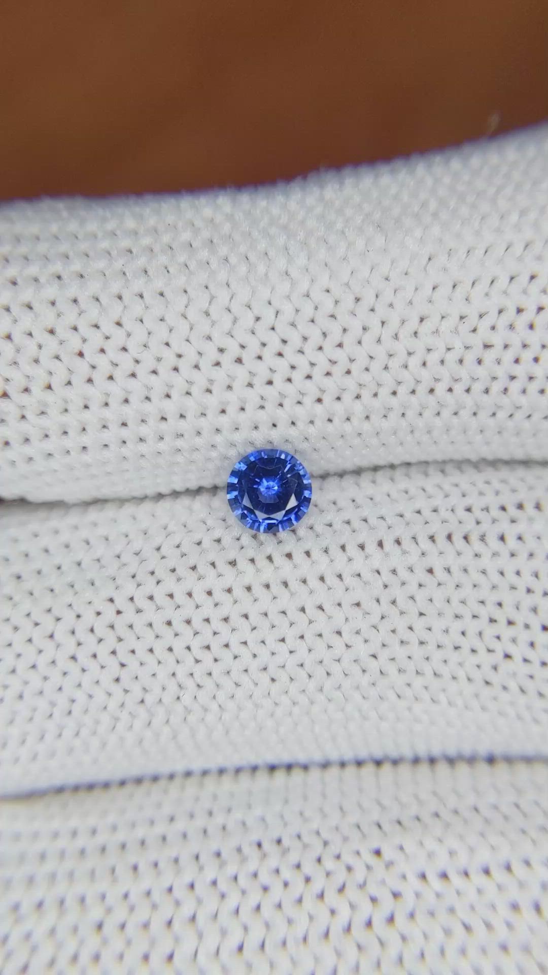 0.46 Ct. Blue Sapphire from Ceylon (Sri Lanka) Size Video
