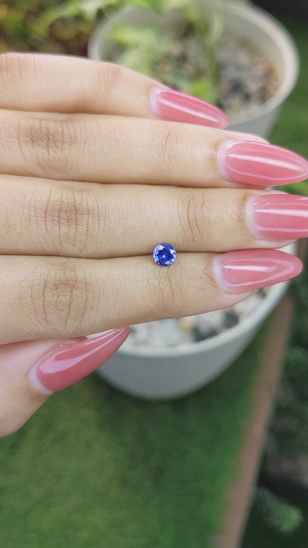 0.46 Ct. Blue Sapphire from Ceylon (Sri Lanka) Size Video