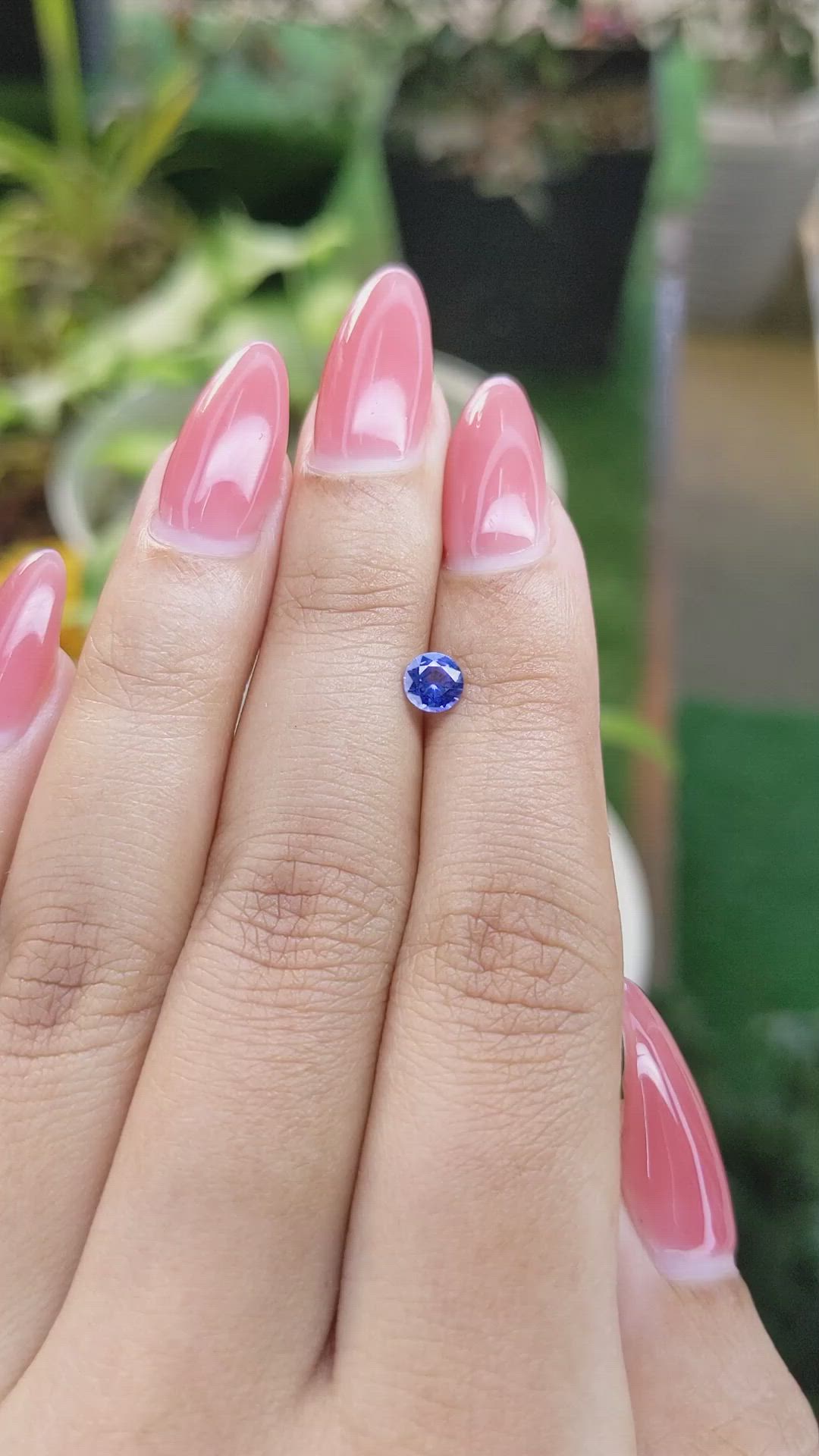 0.46 Ct. Blue Sapphire from Ceylon (Sri Lanka) Size Video