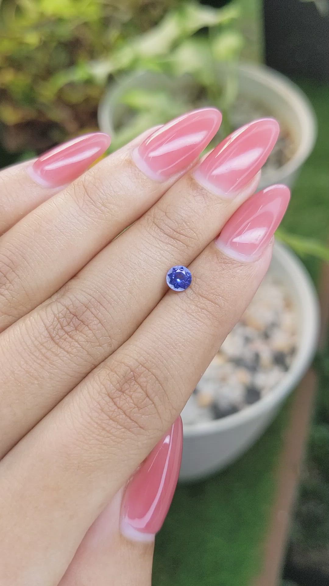 0.46 Ct. Blue Sapphire from Ceylon (Sri Lanka) Size Video
