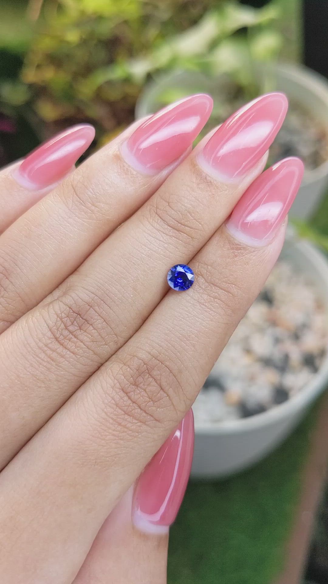 0.48 Ct. Blue Sapphire from Ceylon (Sri Lanka) Size Video
