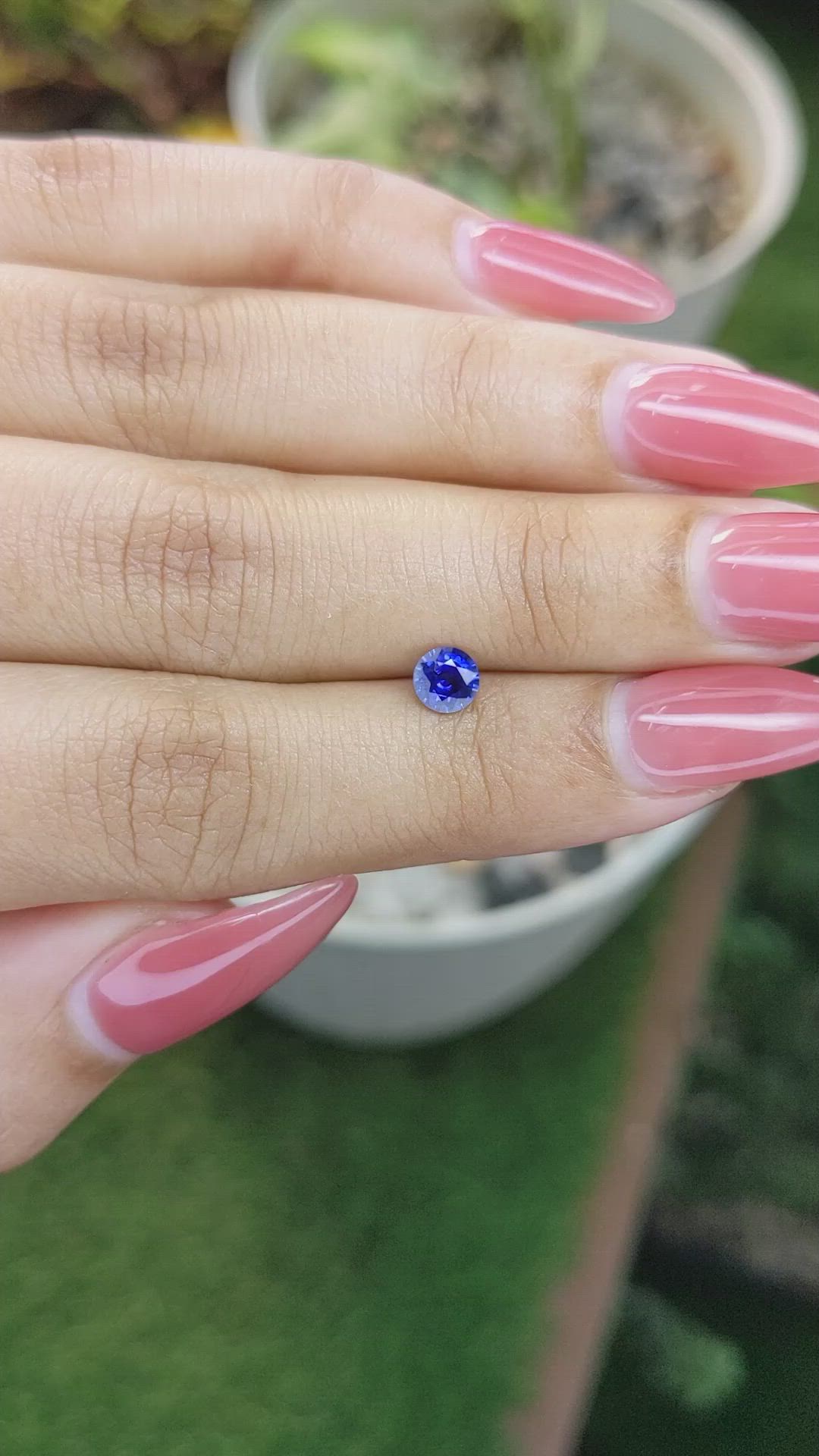 0.48 Ct. Blue Sapphire from Ceylon (Sri Lanka) Size Video