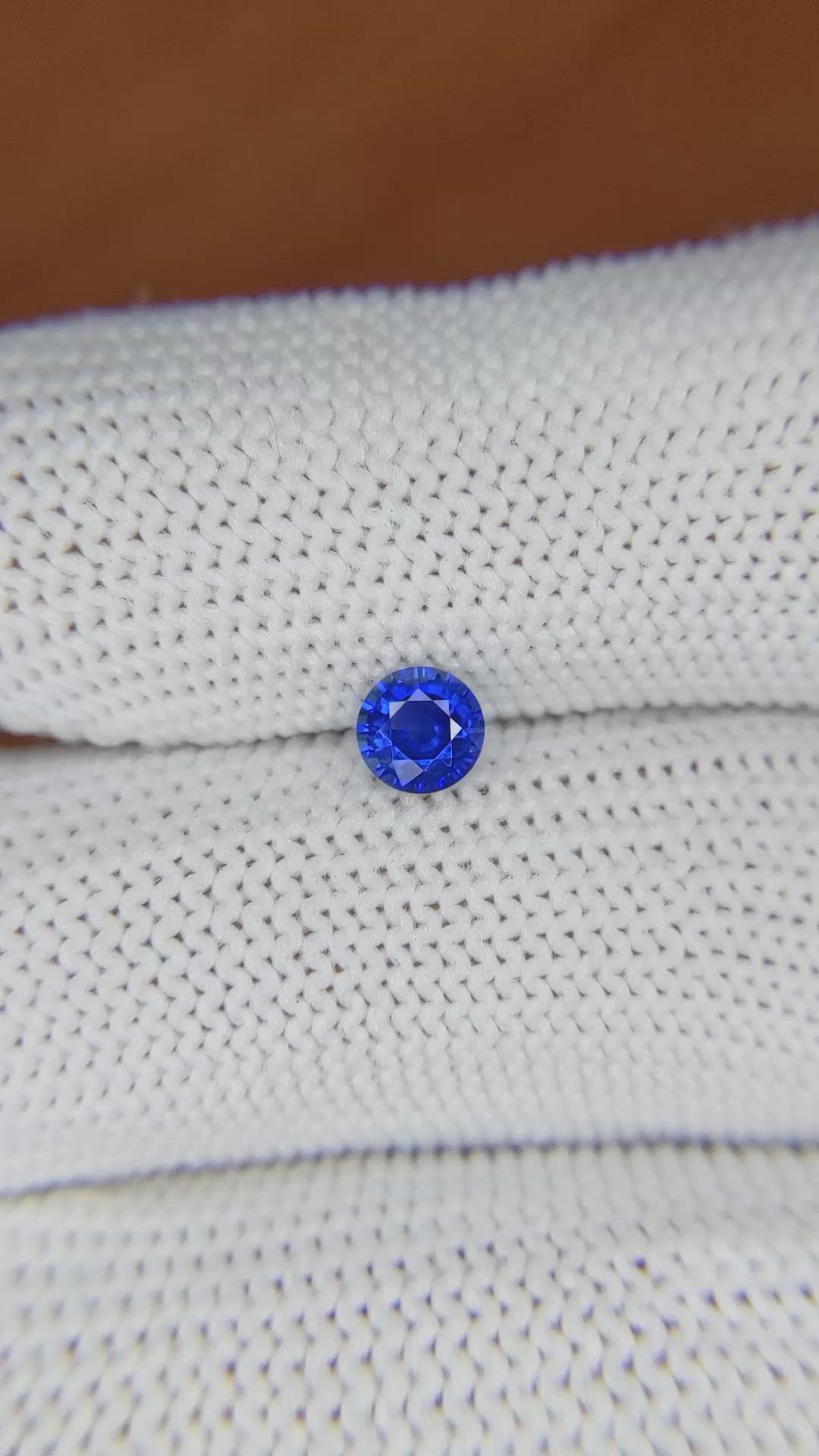 0.48 Ct. Blue Sapphire from Ceylon (Sri Lanka) Size Video