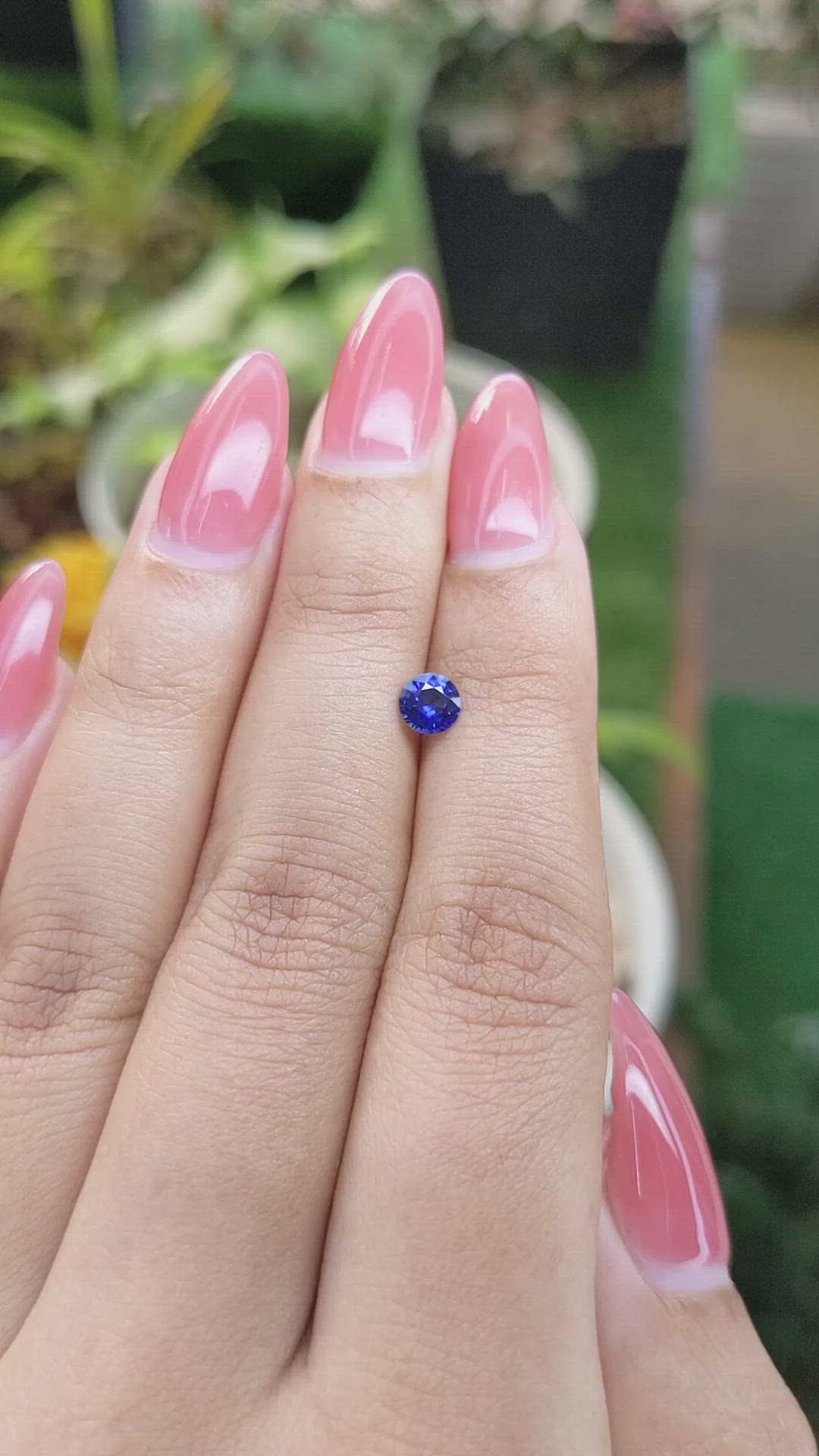 0.48 Ct. Blue Sapphire from Ceylon (Sri Lanka) Size Video