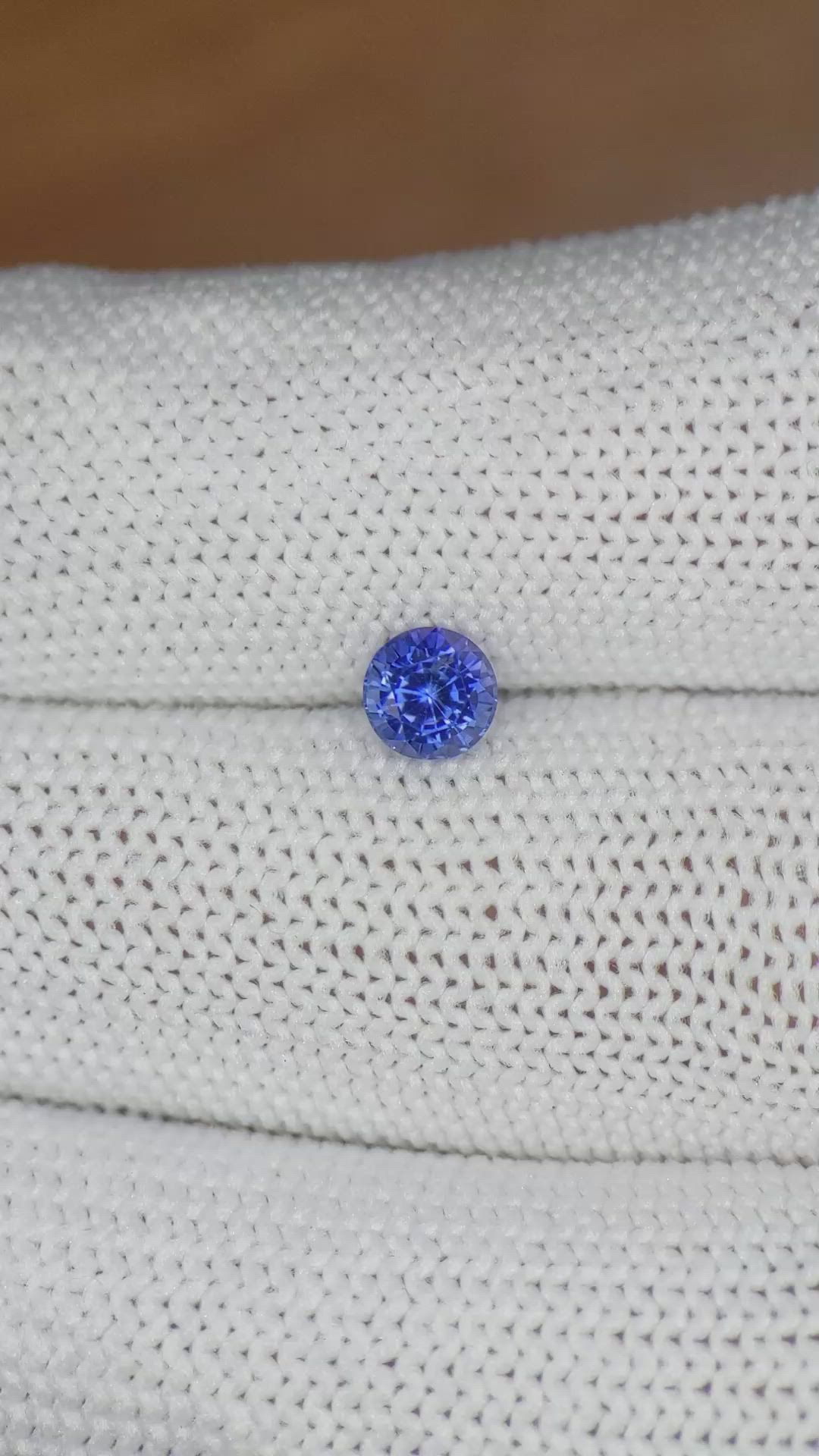 0.86 Ct. Blue Sapphire from Ceylon (Sri Lanka) Size Video