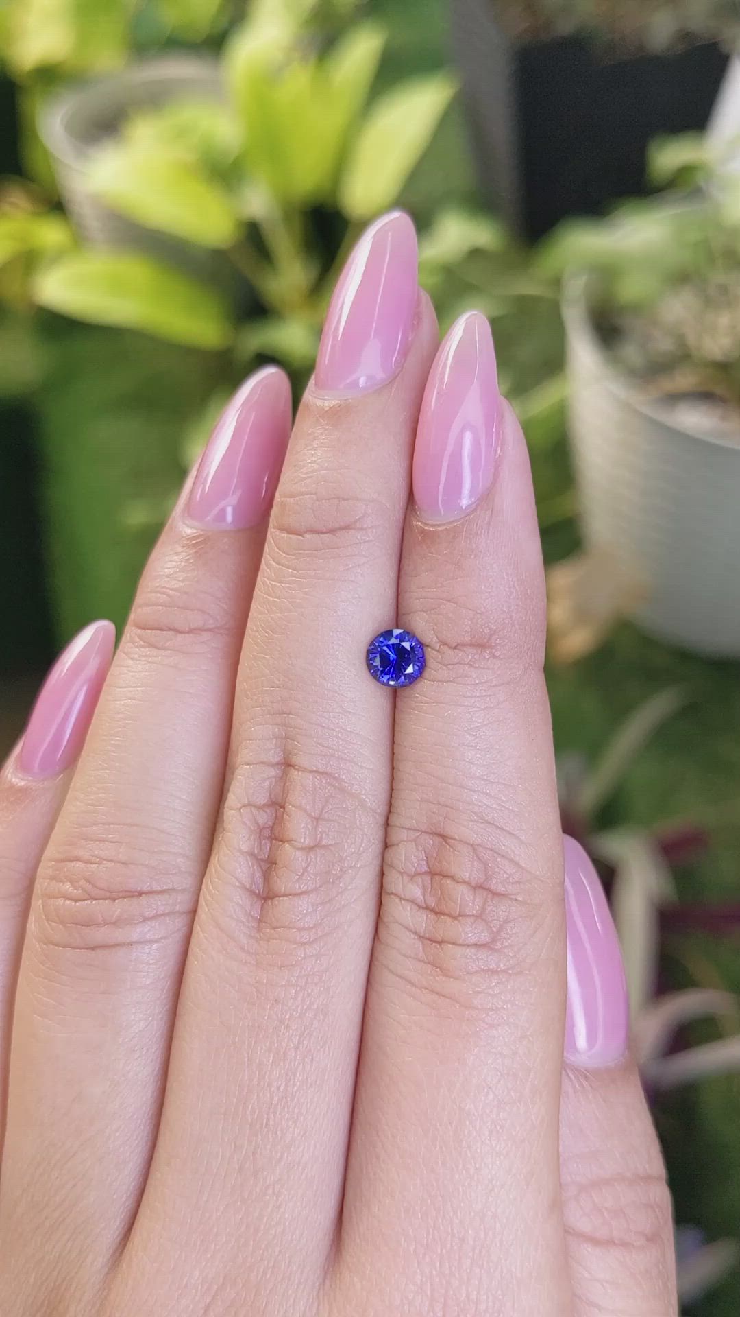 0.68 Ct. Blue Sapphire from Ceylon (Sri Lanka) Size Video