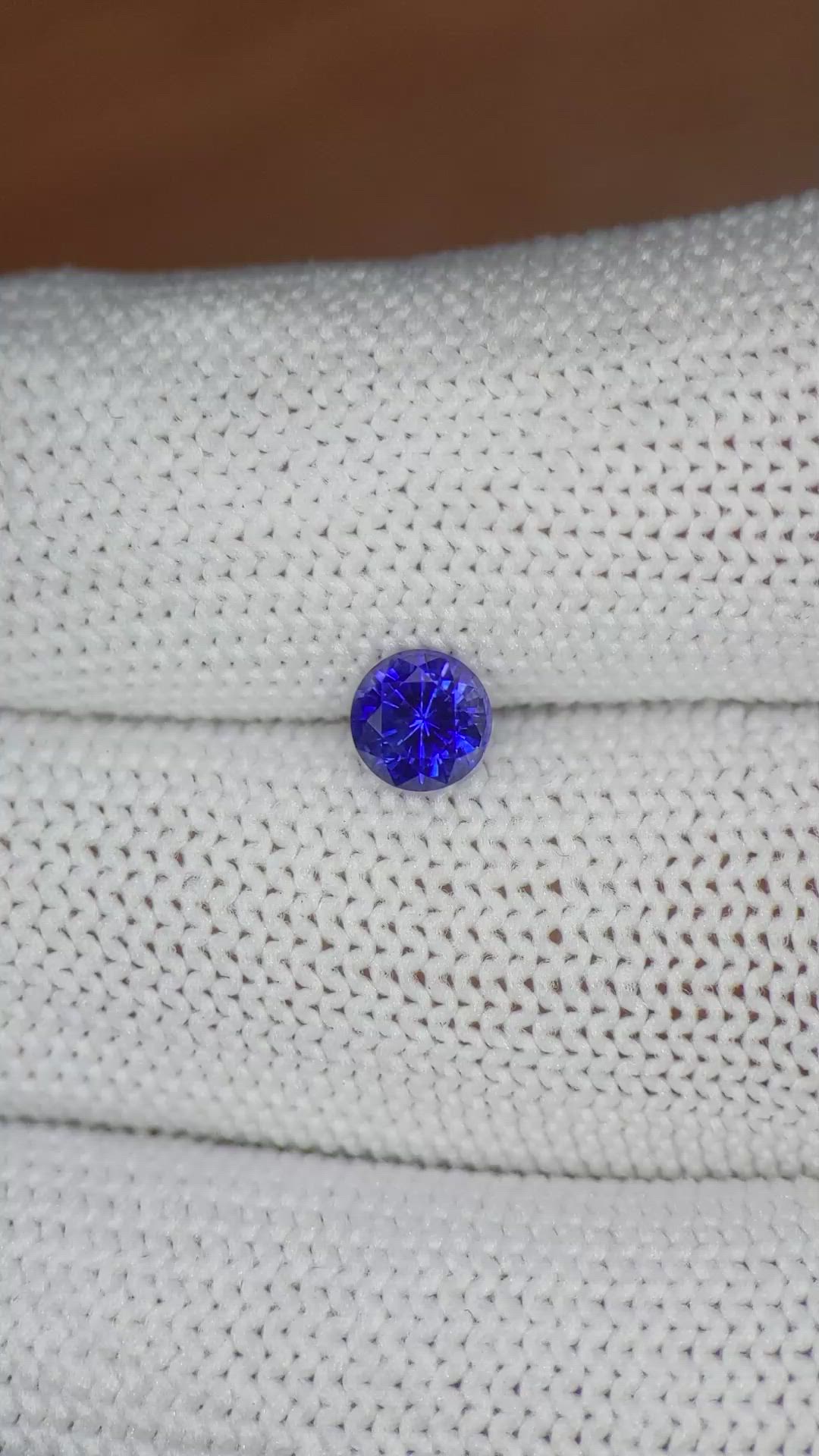 0.68 Ct. Blue Sapphire from Ceylon (Sri Lanka) Size Video