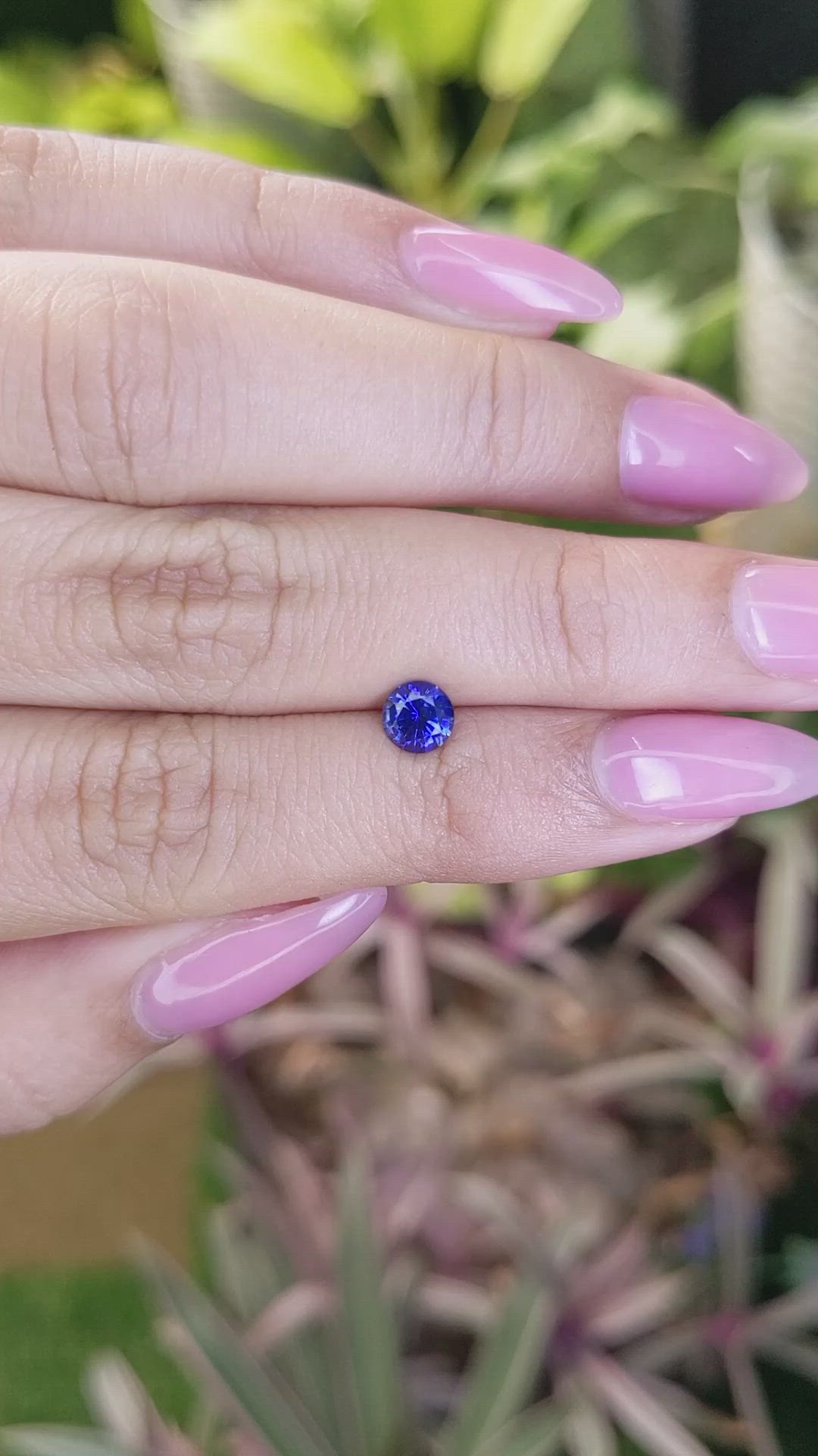 0.68 Ct. Blue Sapphire from Ceylon (Sri Lanka) Size Video