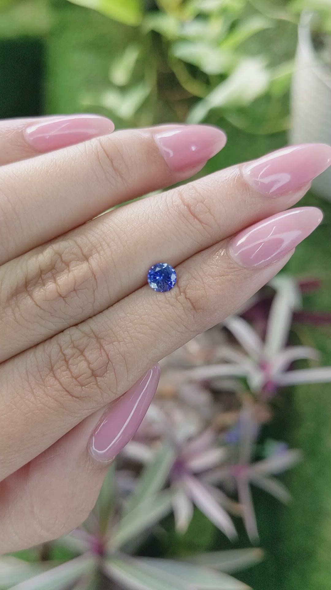 0.64 Ct. Blue Sapphire from Ceylon (Sri Lanka) Size Video