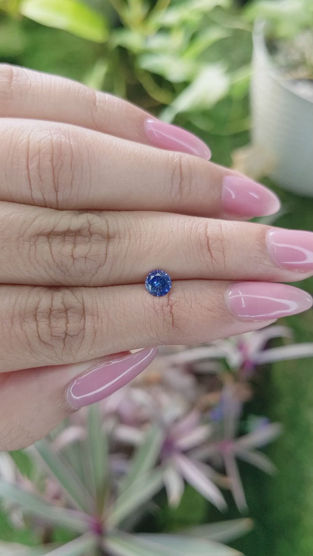0.64 Ct. Blue Sapphire from Ceylon (Sri Lanka) Size Video