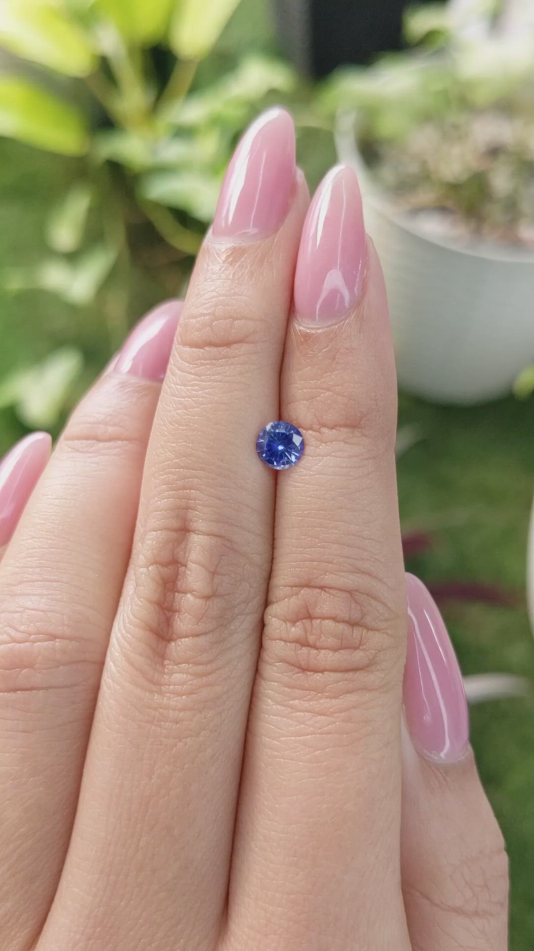 0.64 Ct. Blue Sapphire from Ceylon (Sri Lanka) Size Video
