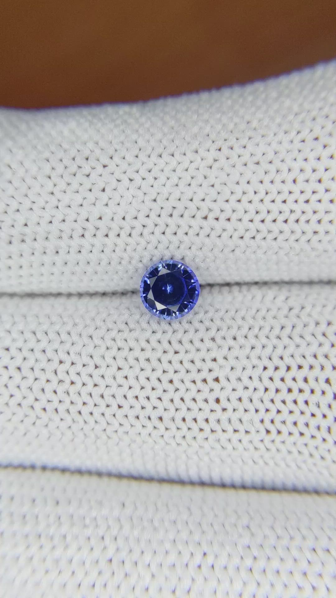 0.64 Ct. Blue Sapphire from Ceylon (Sri Lanka) Size Video