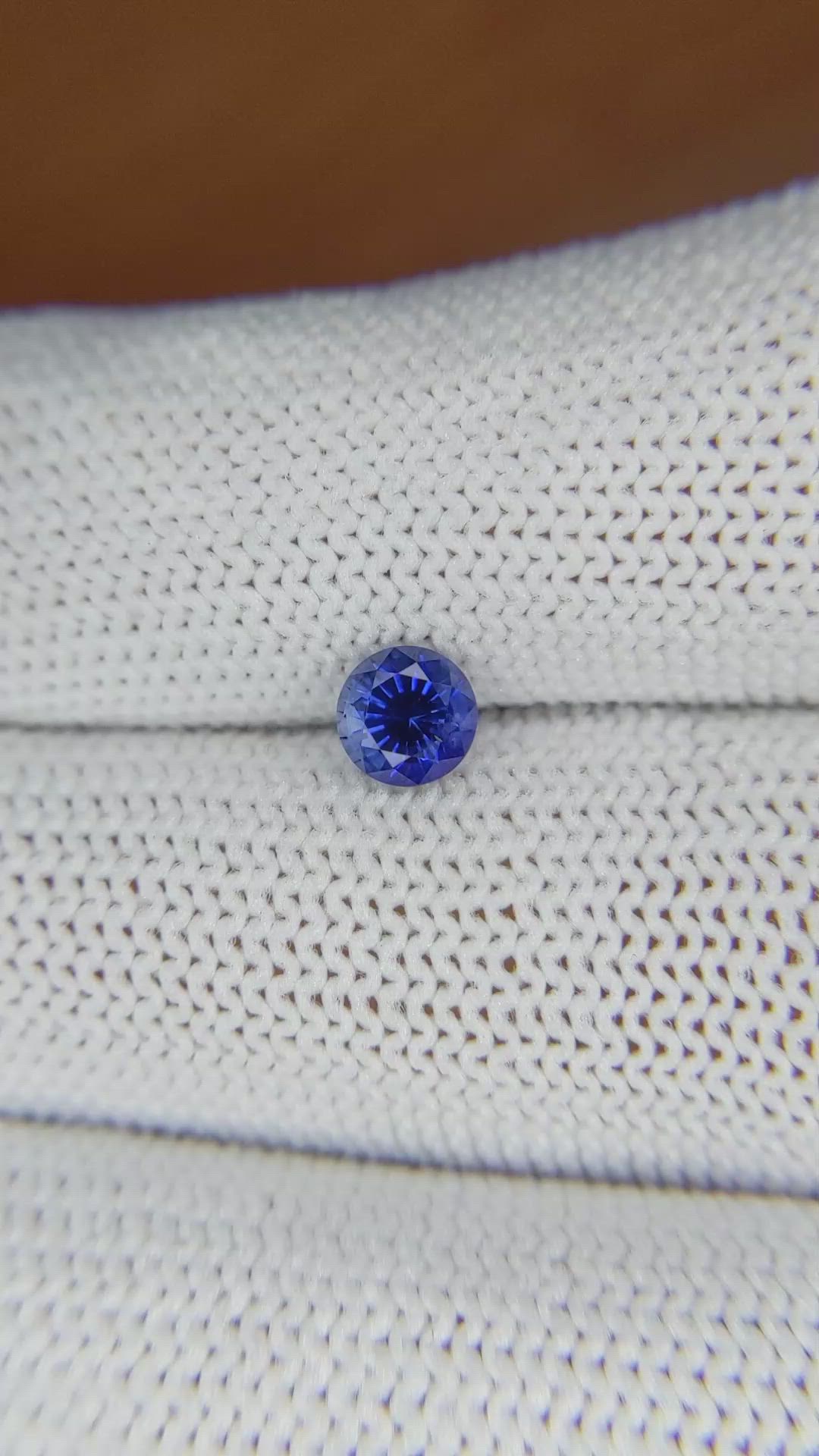 0.69 Ct. Blue Sapphire from Ceylon (Sri Lanka) Size Video