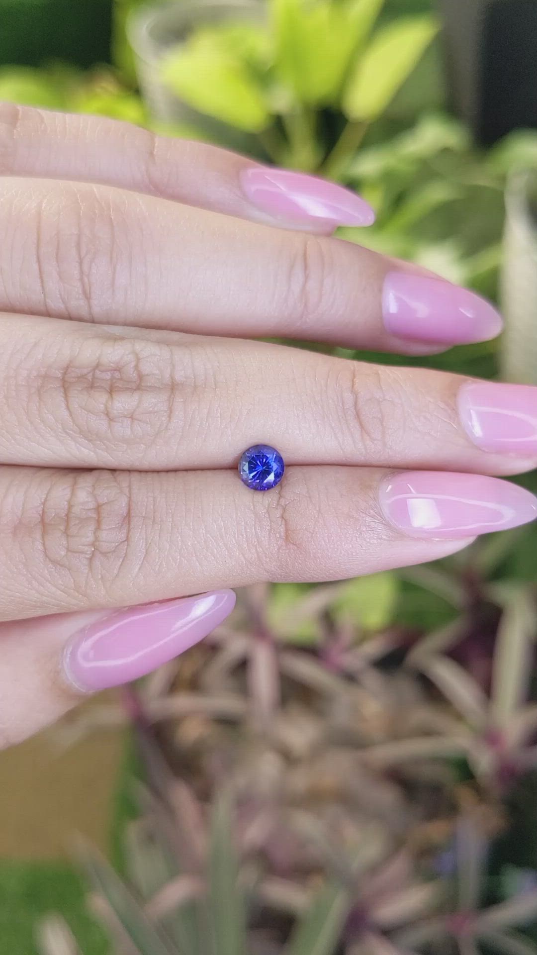 0.69 Ct. Blue Sapphire from Ceylon (Sri Lanka) Size Video