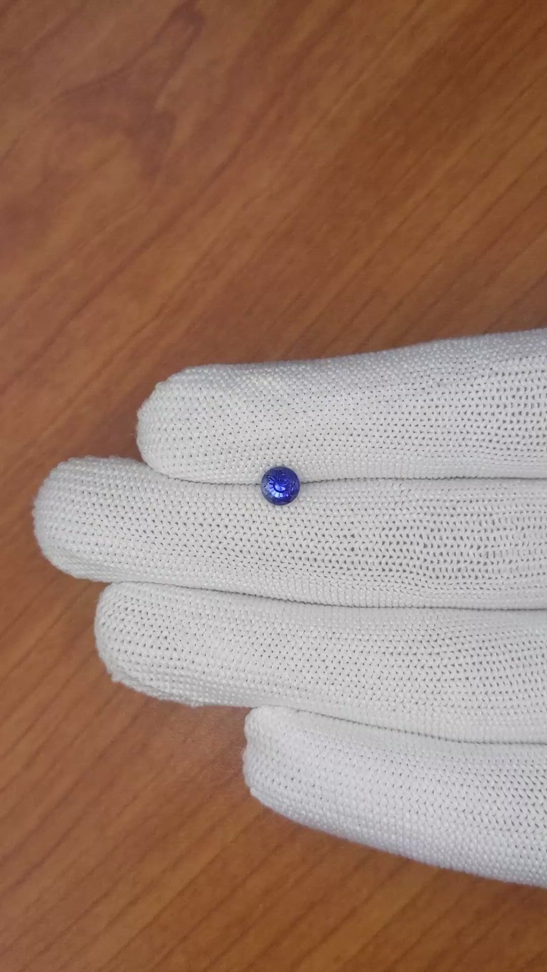 0.69 Ct. Blue Sapphire from Ceylon (Sri Lanka) Size Video