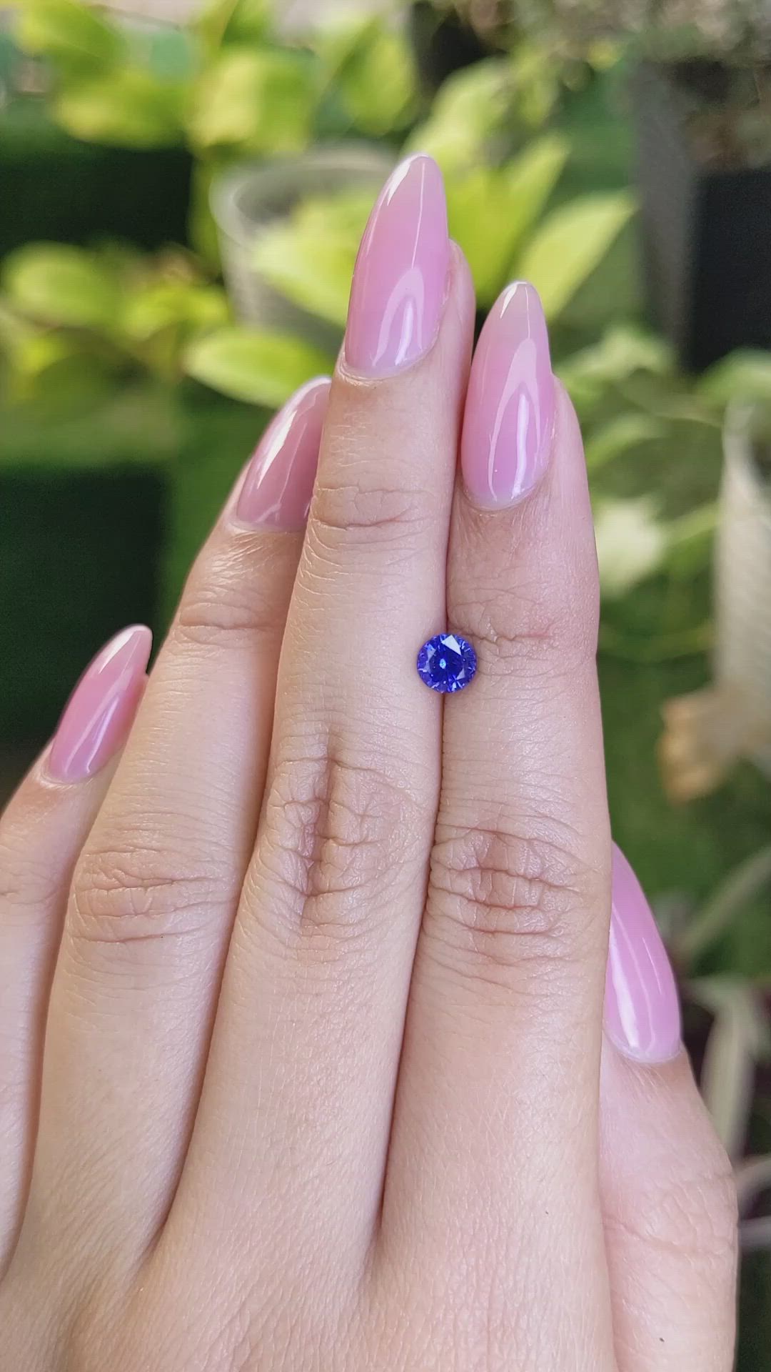 0.65 Ct. Blue Sapphire from Ceylon (Sri Lanka) Size Video