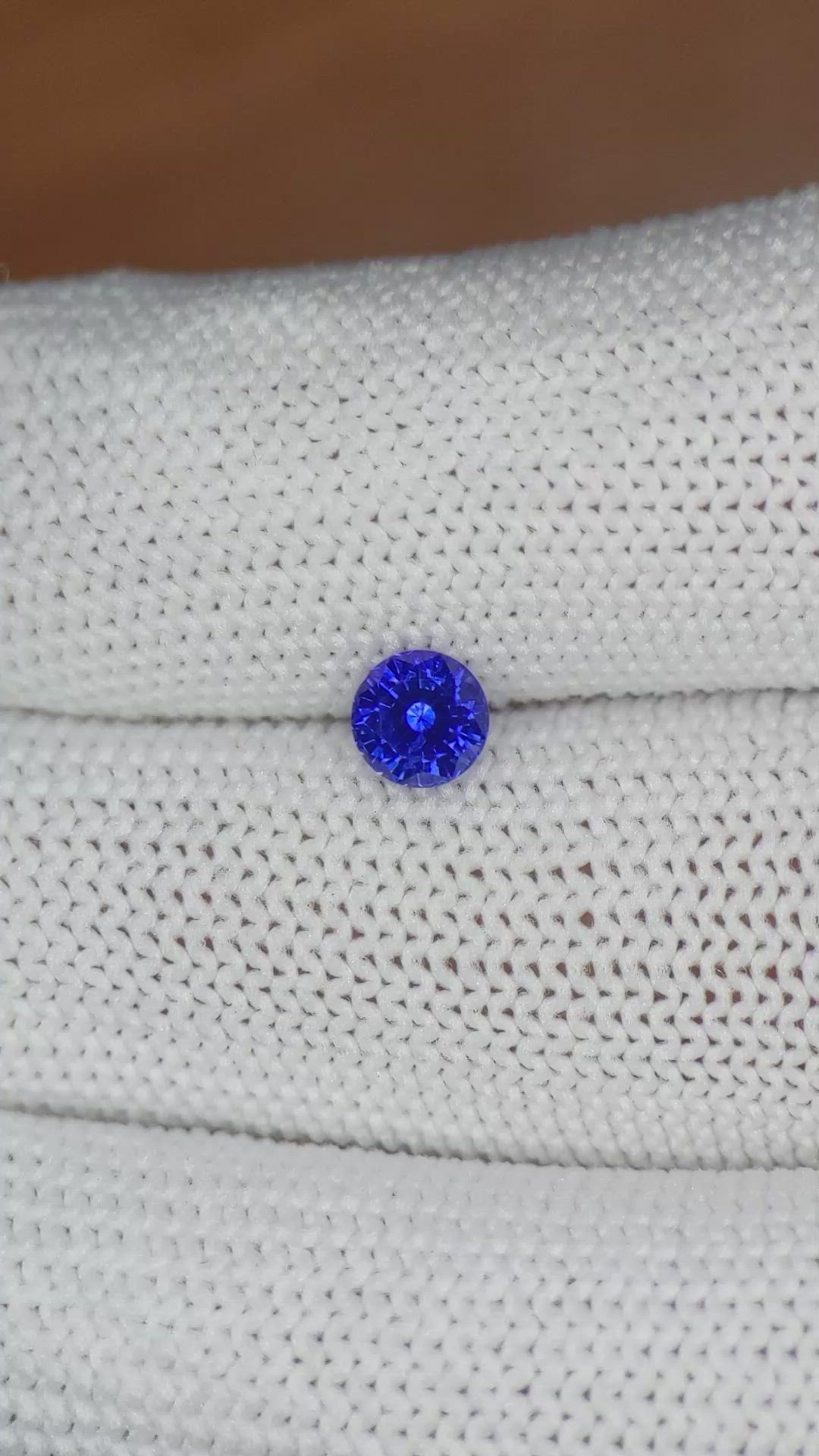 0.65 Ct. Blue Sapphire from Ceylon (Sri Lanka) Size Video