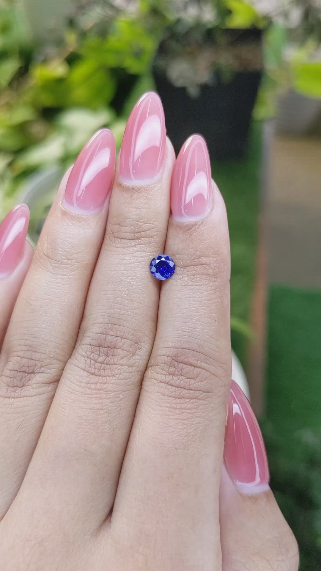 0.58 Ct. Blue Sapphire from Ceylon (Sri Lanka) Size Video