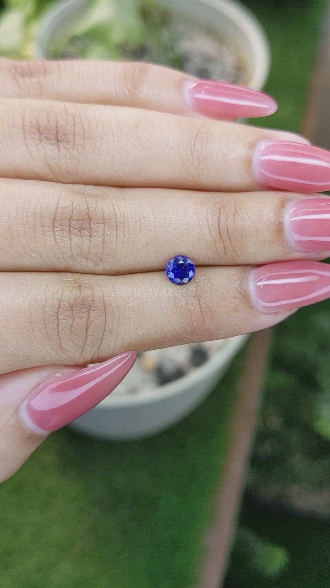 0.58 Ct. Blue Sapphire from Ceylon (Sri Lanka) Size Video