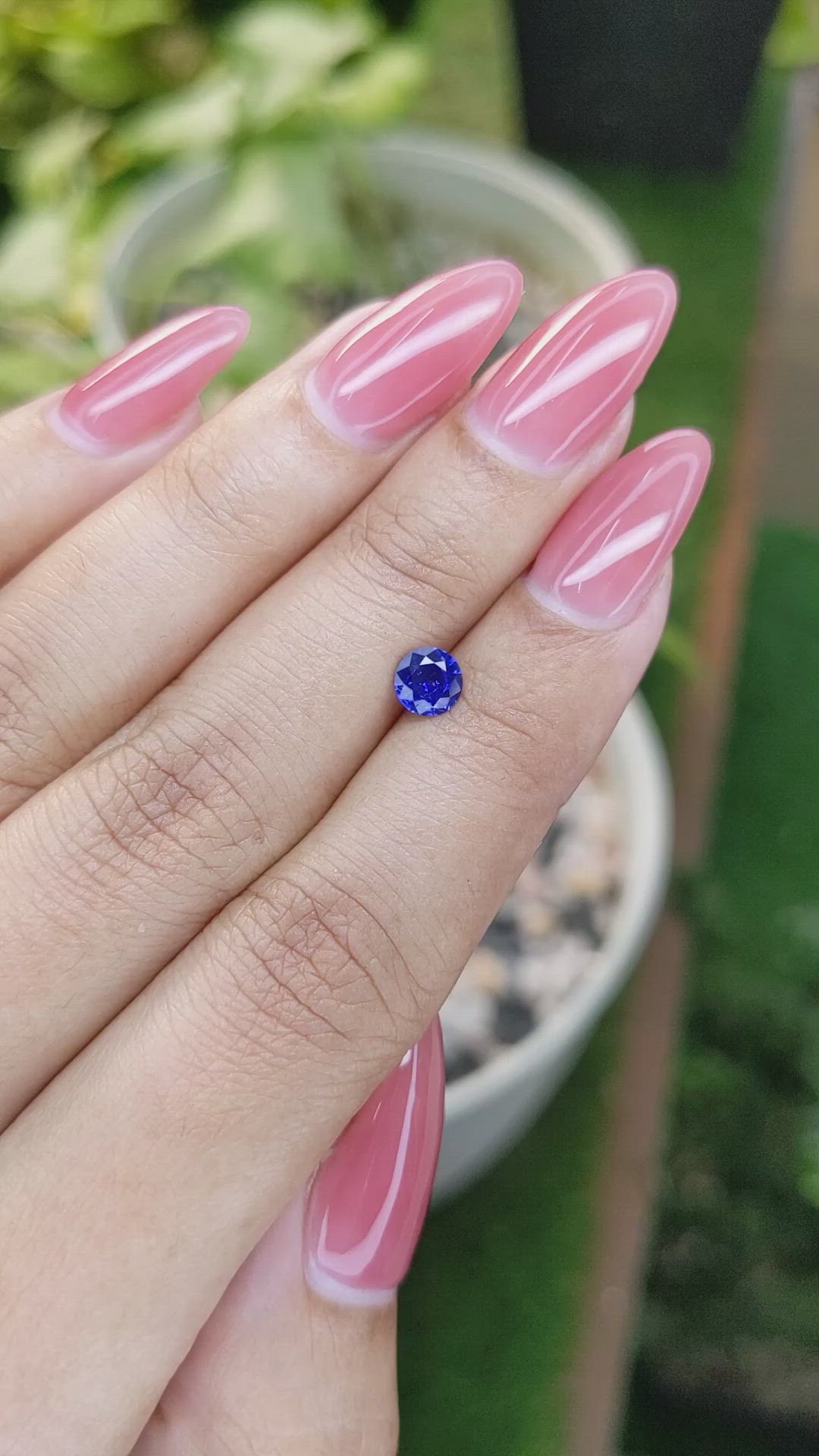 0.58 Ct. Blue Sapphire from Ceylon (Sri Lanka) Size Video