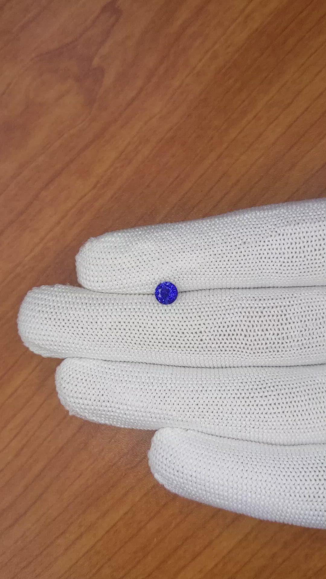 0.58 Ct. Blue Sapphire from Ceylon (Sri Lanka) Size Video