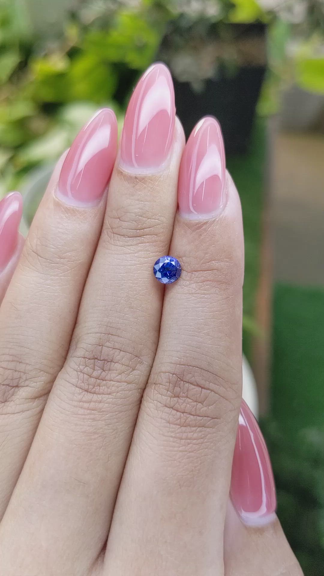 0.66 Ct. Blue Sapphire from Ceylon (Sri Lanka) Size Video