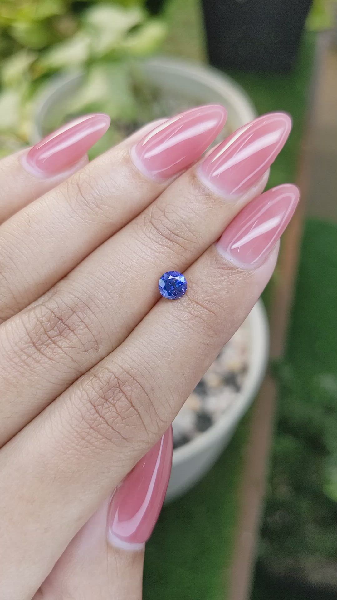 0.66 Ct. Blue Sapphire from Ceylon (Sri Lanka) Size Video