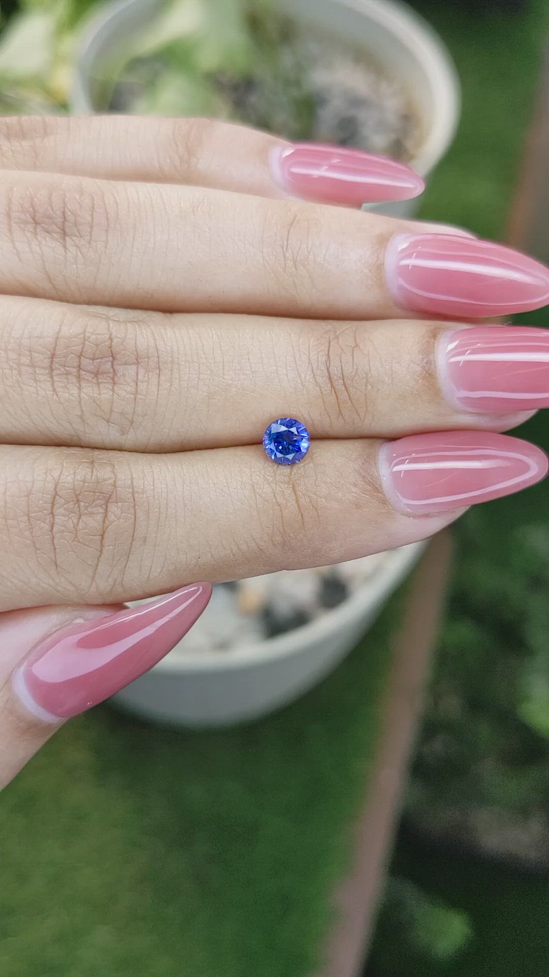 0.66 Ct. Blue Sapphire from Ceylon (Sri Lanka) Size Video