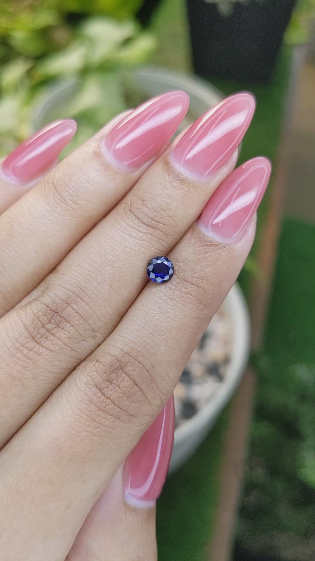 0.63 Ct. Blue Sapphire from Ceylon (Sri Lanka) Size Video
