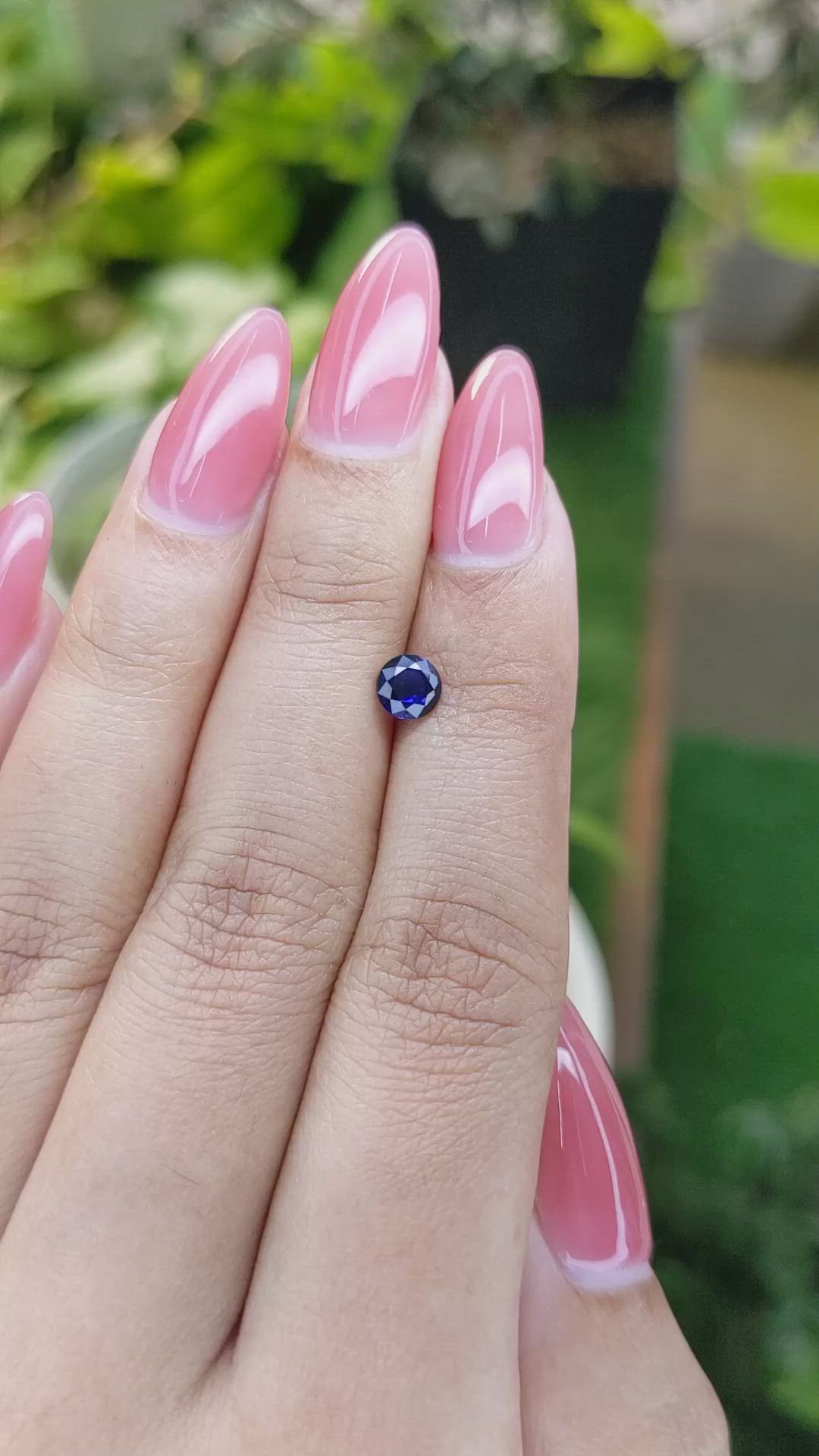 0.63 Ct. Blue Sapphire from Ceylon (Sri Lanka) Size Video
