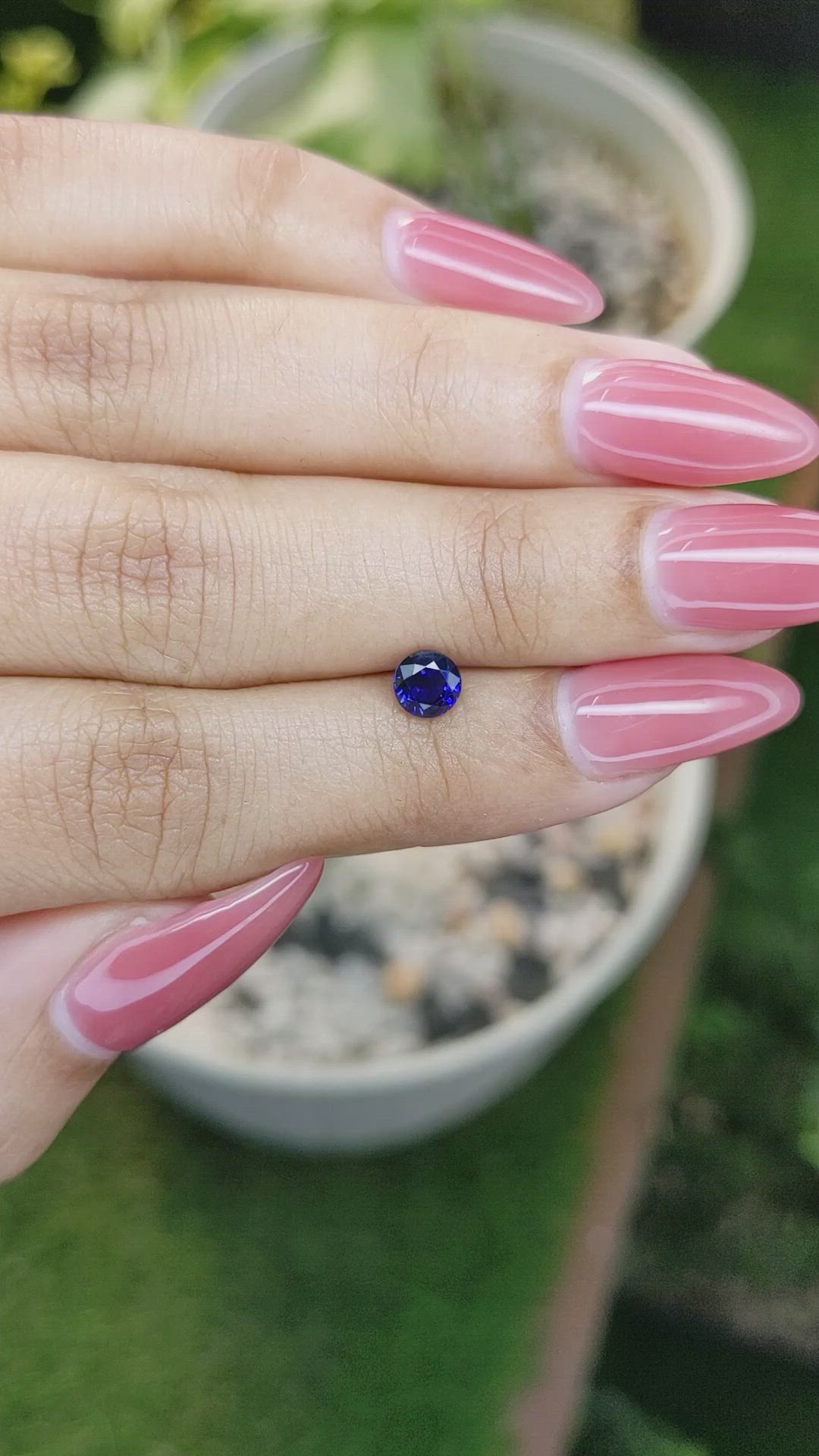 0.63 Ct. Blue Sapphire from Ceylon (Sri Lanka) Size Video